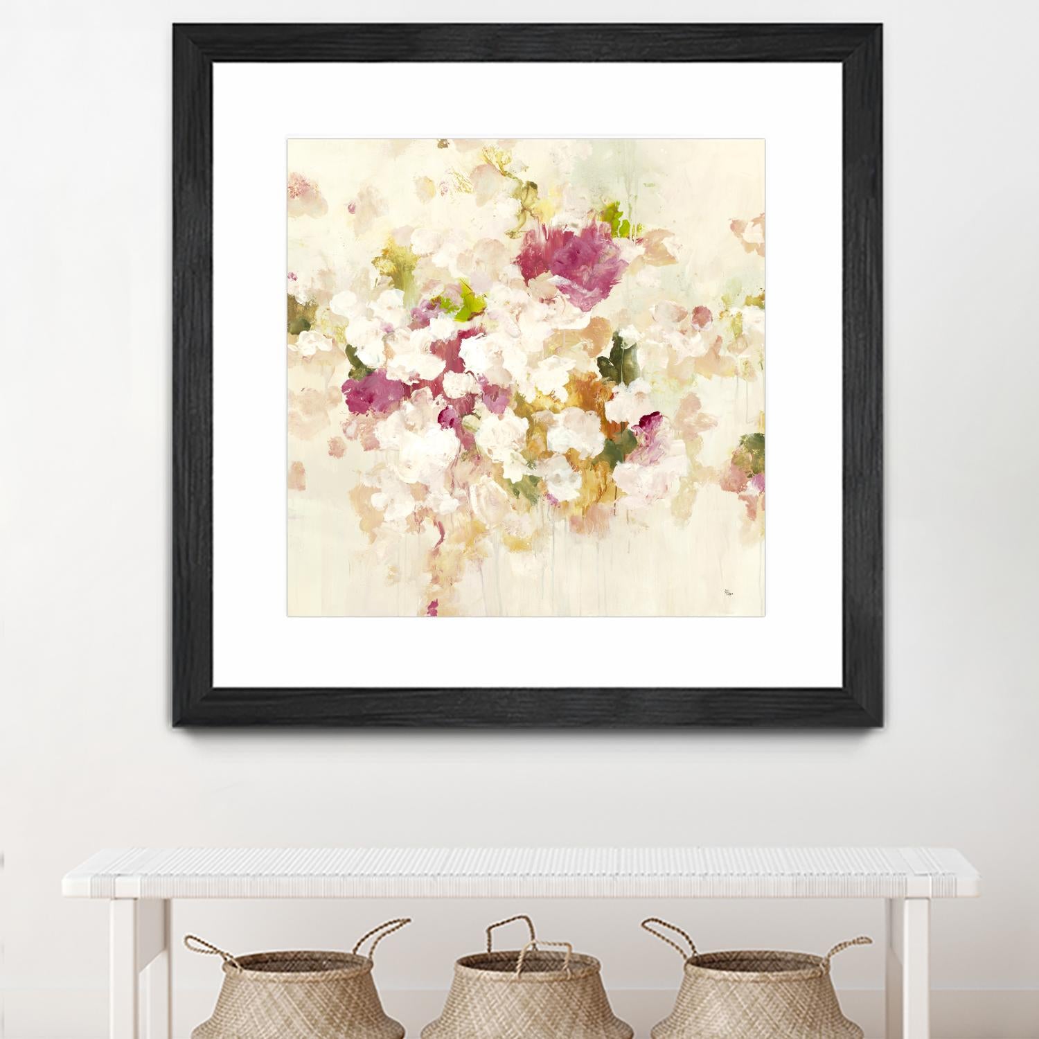 Floral Blush V4 by Lisa Ridgers on GIANT ART - whites & creams abstracted florals