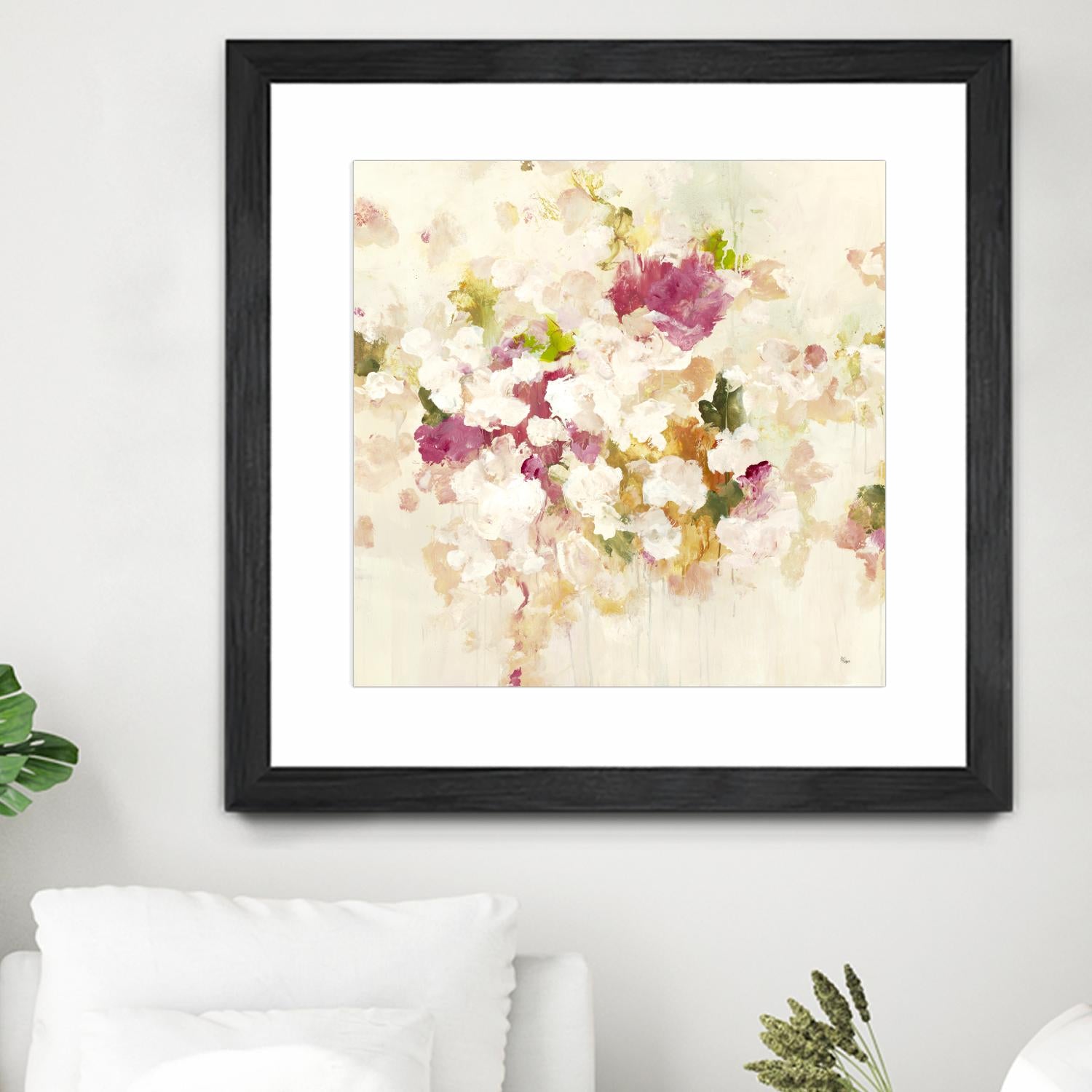 Floral Blush V4 by Lisa Ridgers on GIANT ART - whites & creams abstracted florals