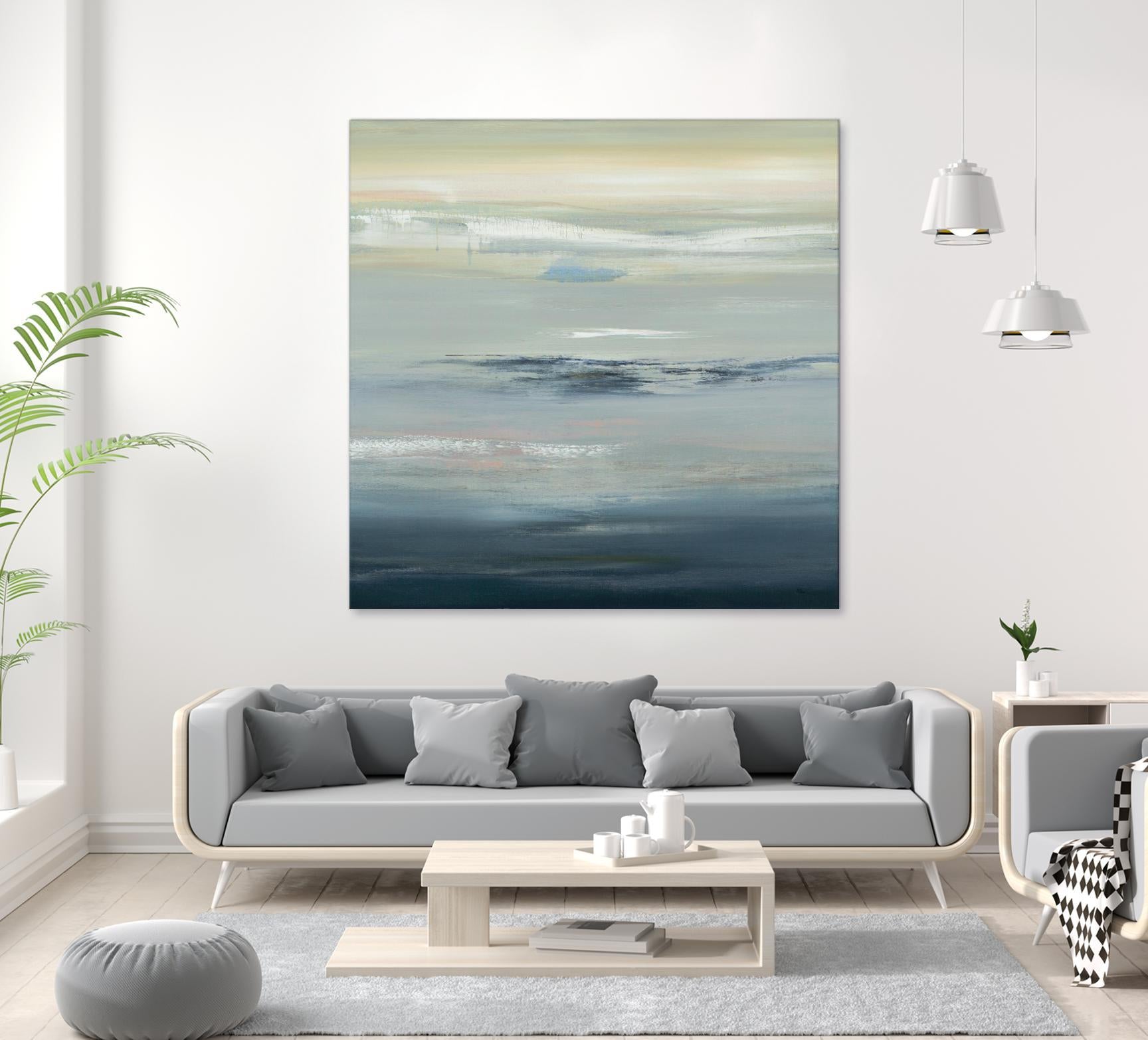 In The Calm by Lisa Ridgers on GIANT ART - grays abstract landscape abstract landscapes