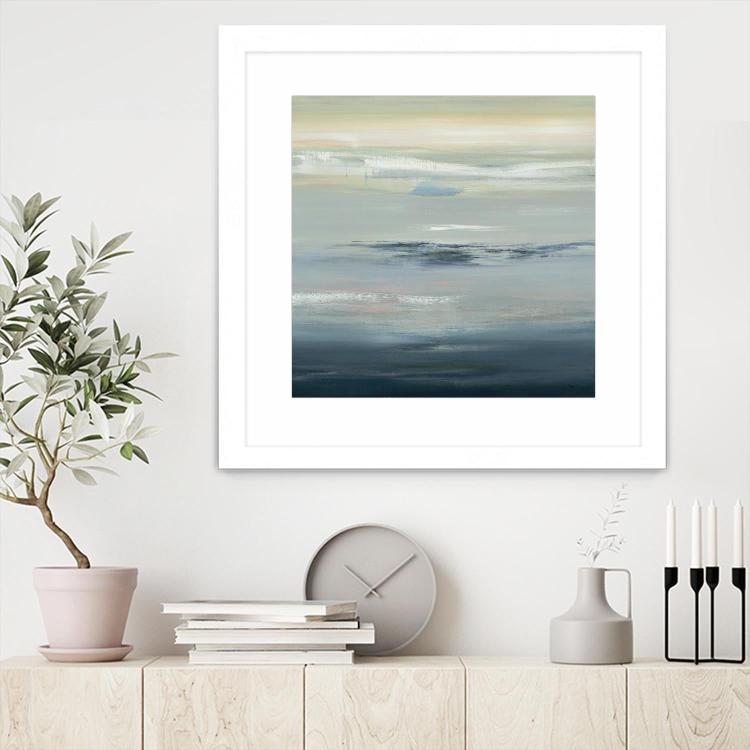 In The Calm by Lisa Ridgers on GIANT ART - grays abstract landscape abstract landscapes