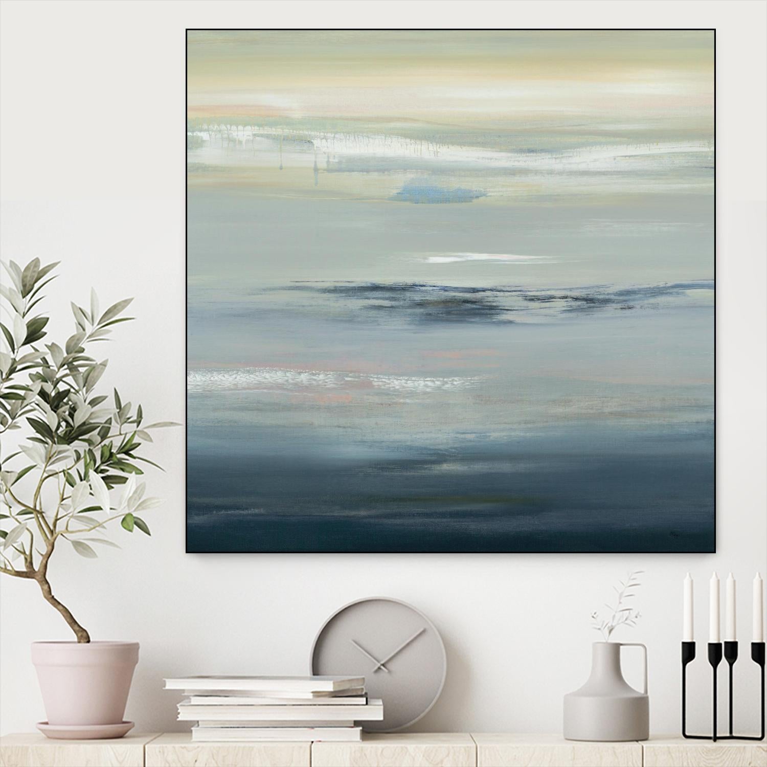 In The Calm by Lisa Ridgers on GIANT ART - grays abstract landscape abstract landscapes