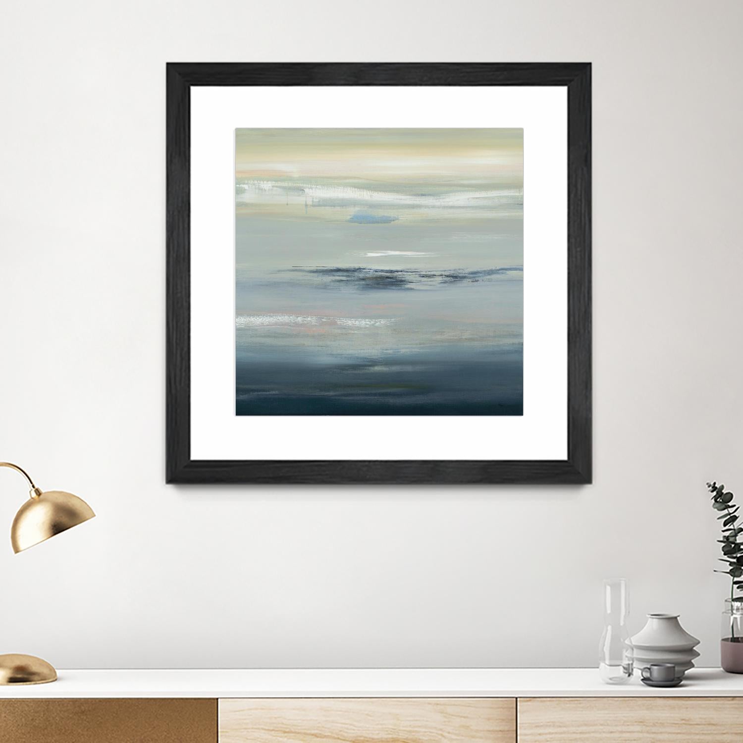 In The Calm by Lisa Ridgers on GIANT ART - grays abstract landscape abstract landscapes