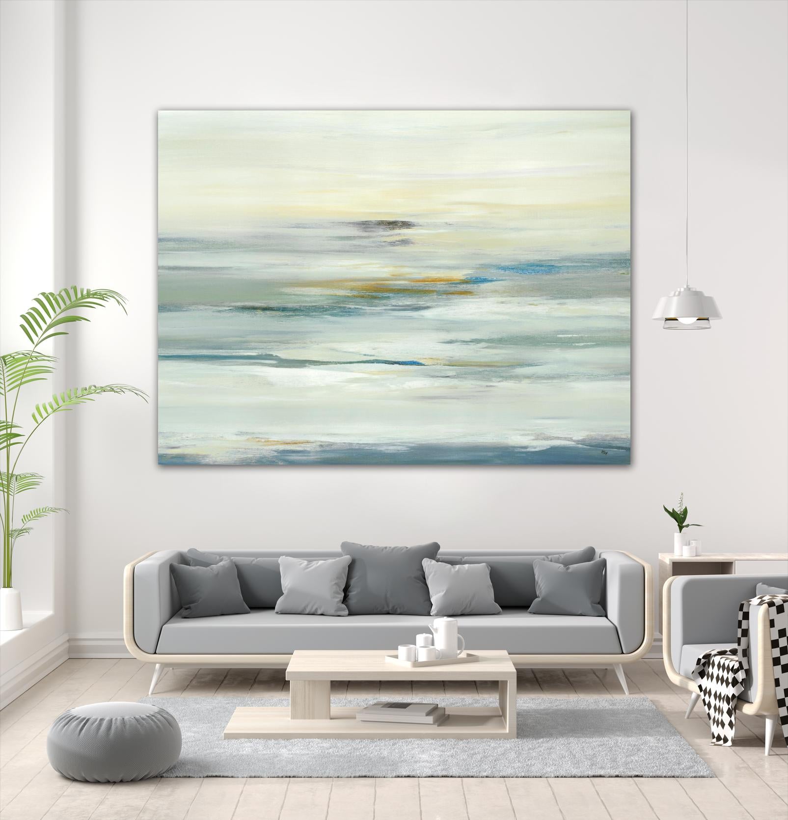 Calm Vision by Lisa Ridgers on GIANT ART - whites & creams abstract landscape white