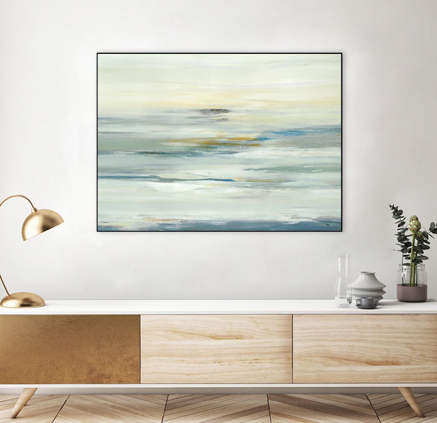 Calm Vision by Lisa Ridgers on GIANT ART - whites & creams abstract landscape white
