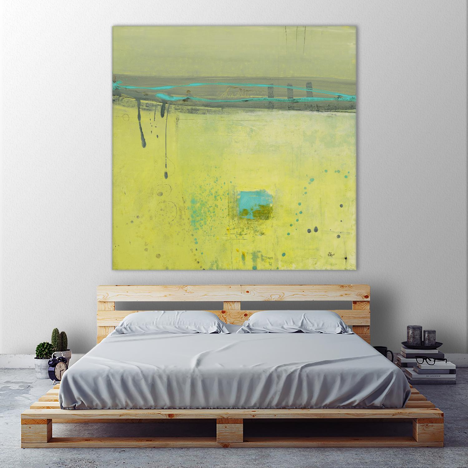 Fresh Dimensions by Lisa Ridgers on GIANT ART - turquoise abstract