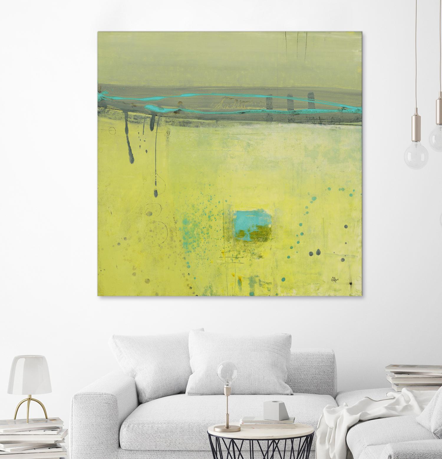 Fresh Dimensions by Lisa Ridgers on GIANT ART - turquoise abstract