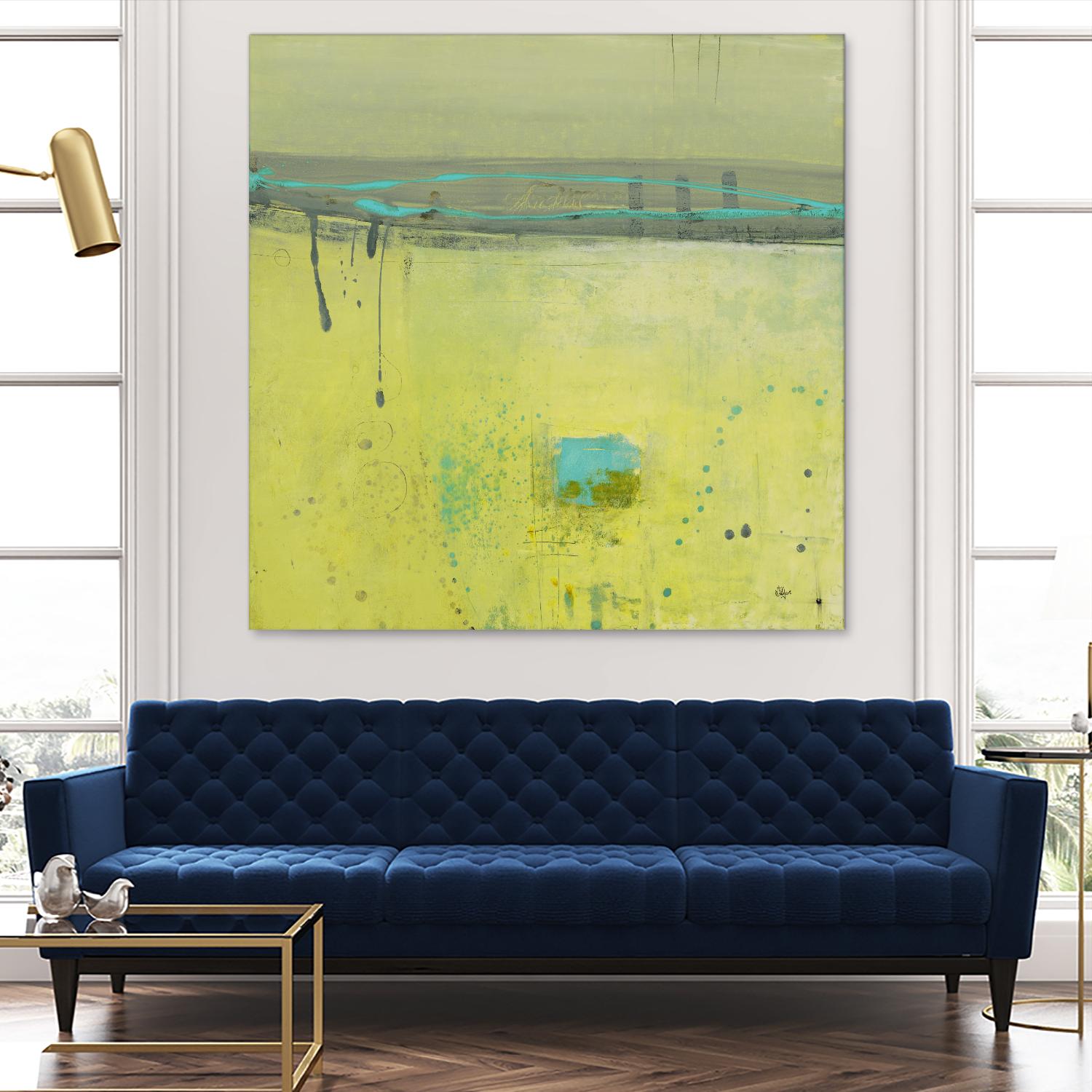 Fresh Dimensions by Lisa Ridgers on GIANT ART - turquoise abstract