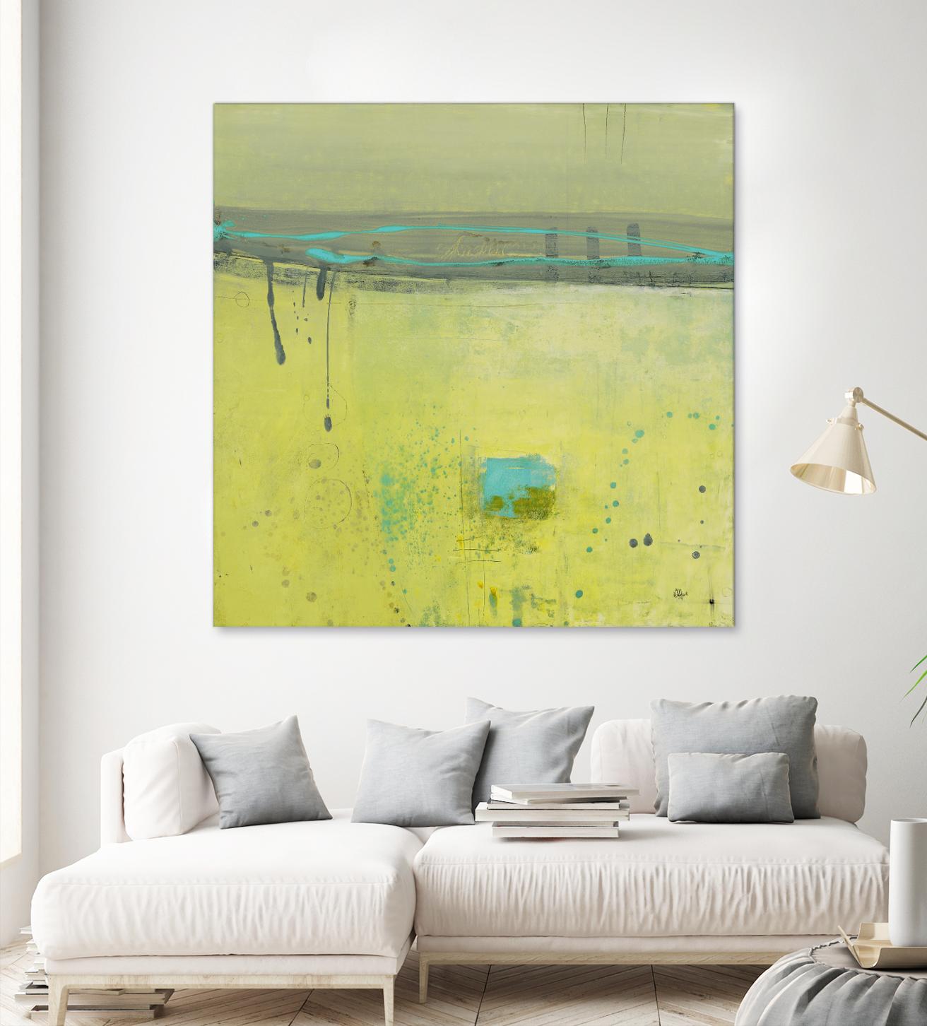 Fresh Dimensions by Lisa Ridgers on GIANT ART - turquoise abstract