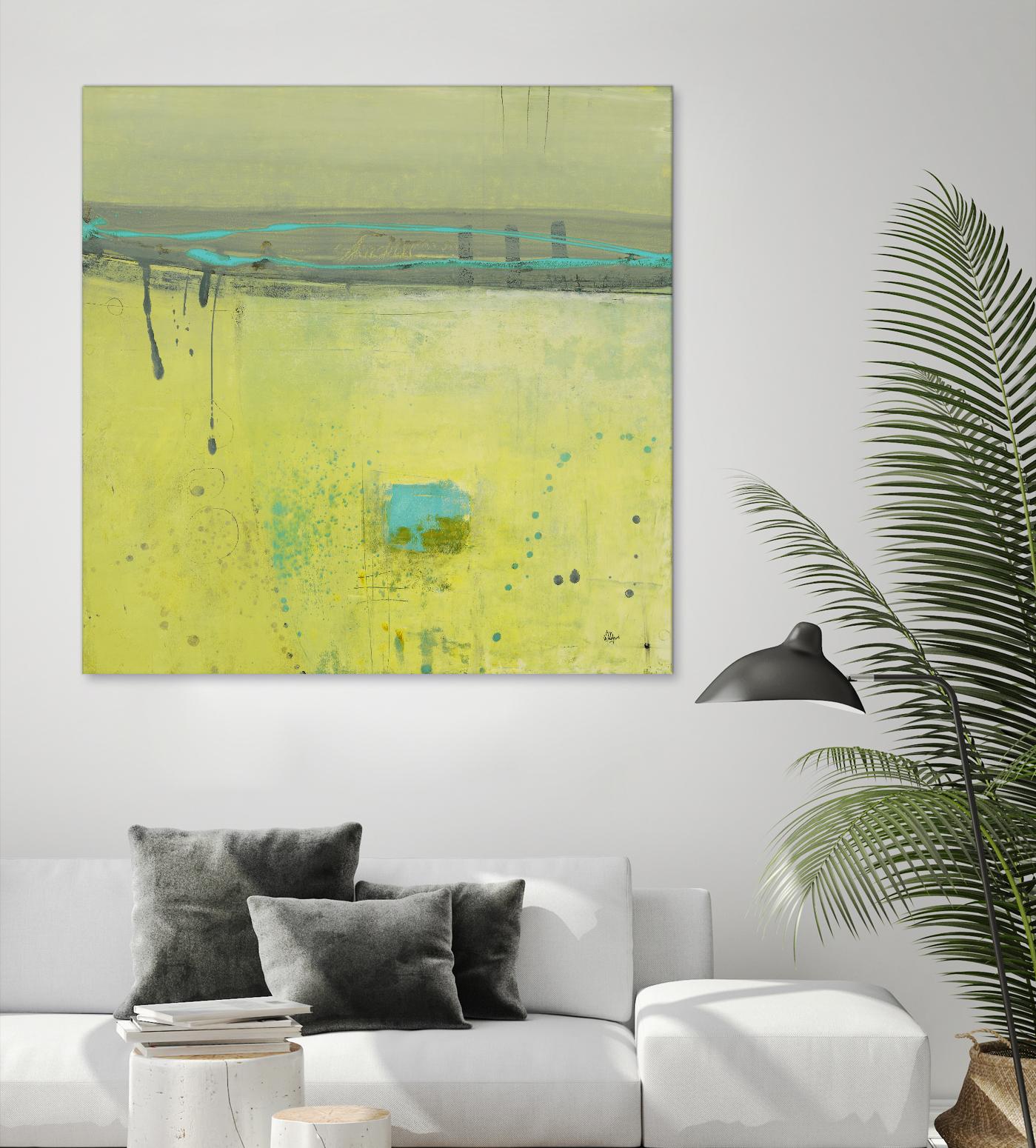Fresh Dimensions by Lisa Ridgers on GIANT ART - turquoise abstract