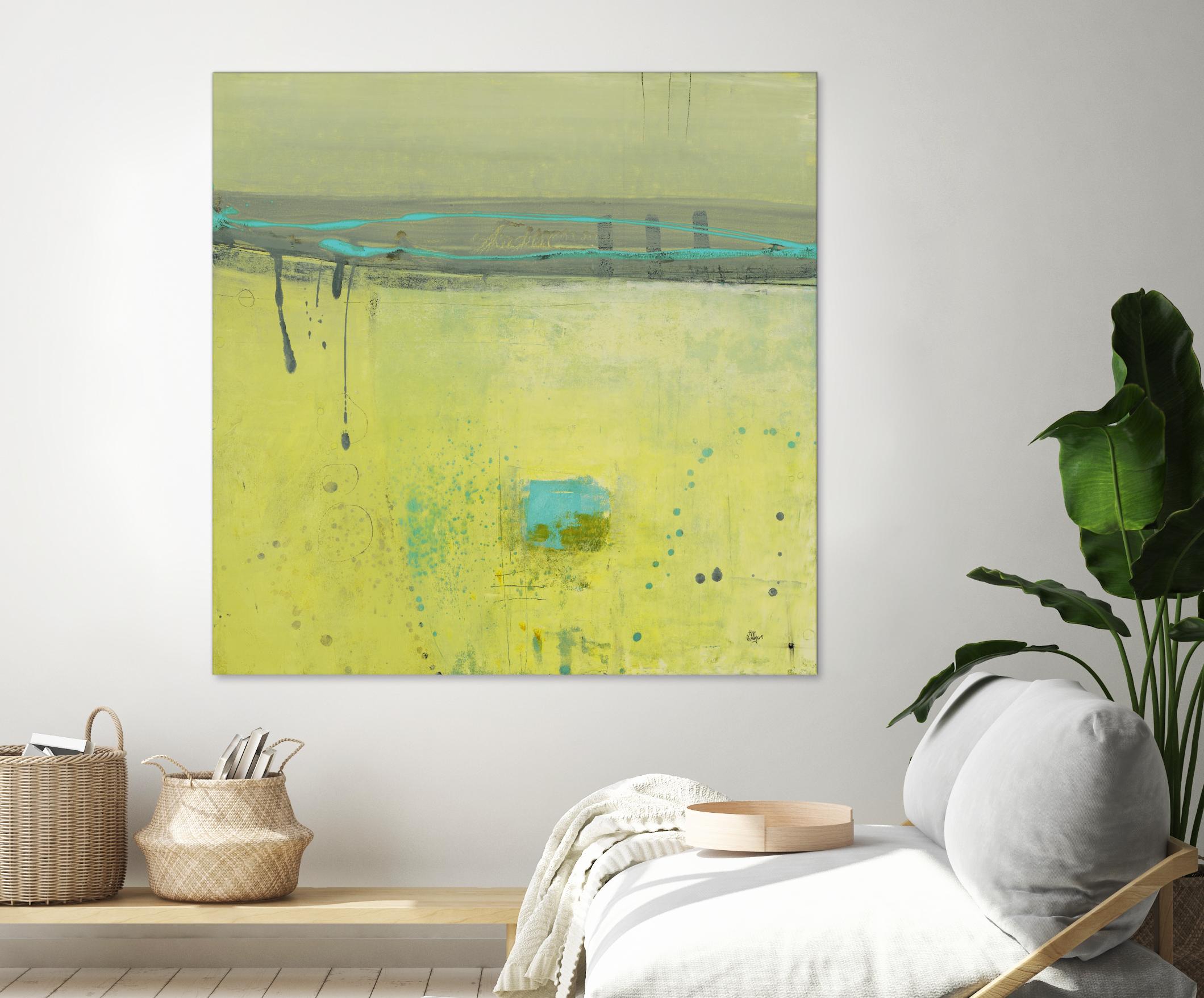 Fresh Dimensions by Lisa Ridgers on GIANT ART - turquoise abstract