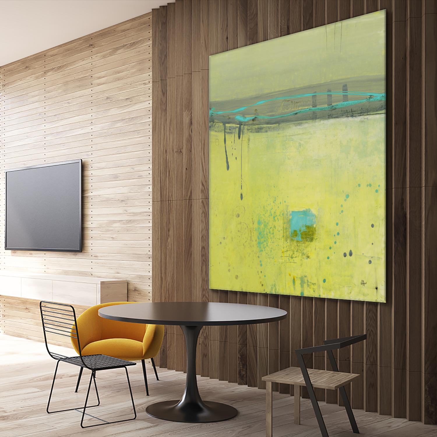 Fresh Dimensions by Lisa Ridgers on GIANT ART - turquoise abstract