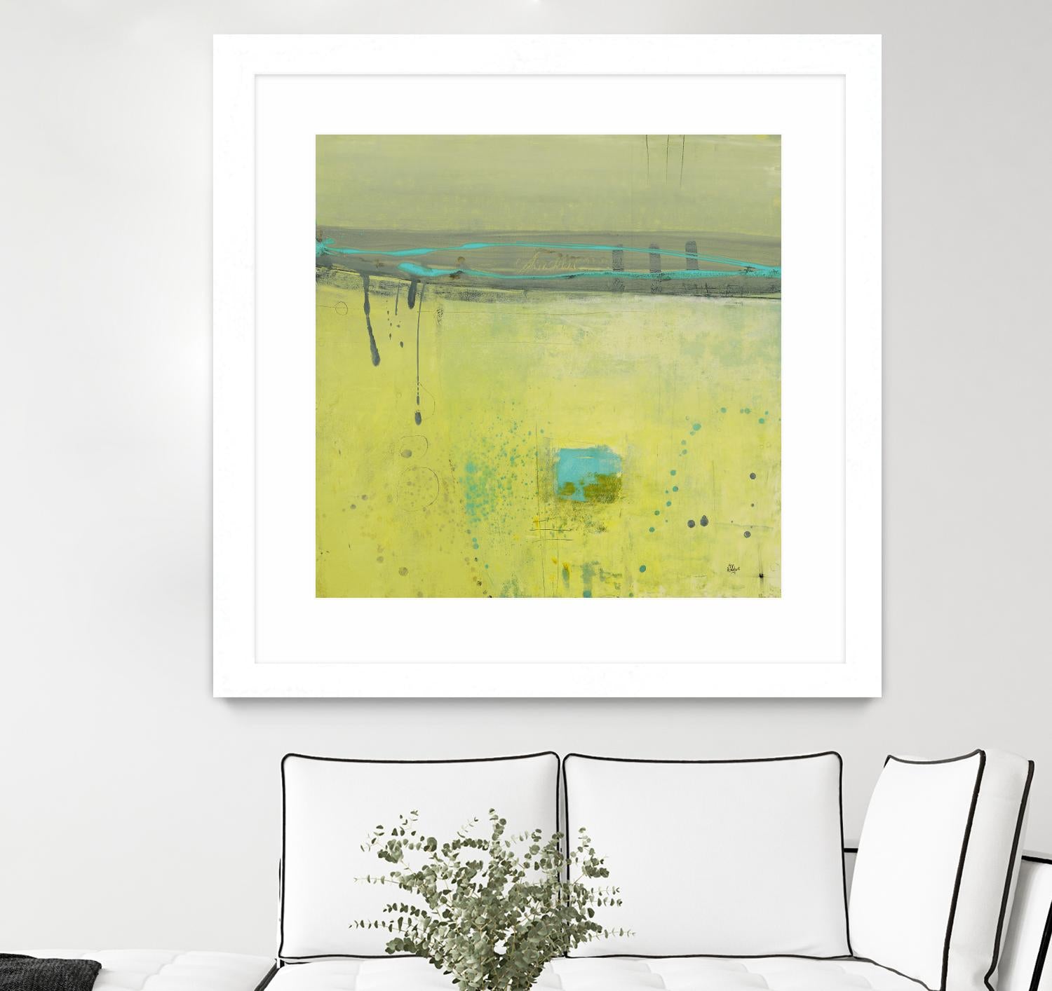 Fresh Dimensions by Lisa Ridgers on GIANT ART - turquoise abstract