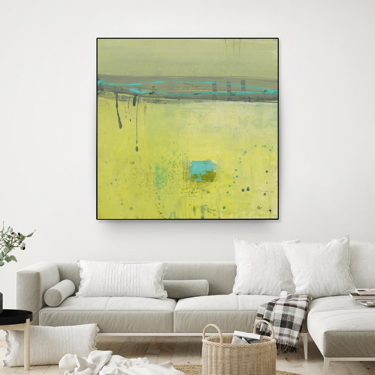 Fresh Dimensions by Lisa Ridgers on GIANT ART - turquoise abstract