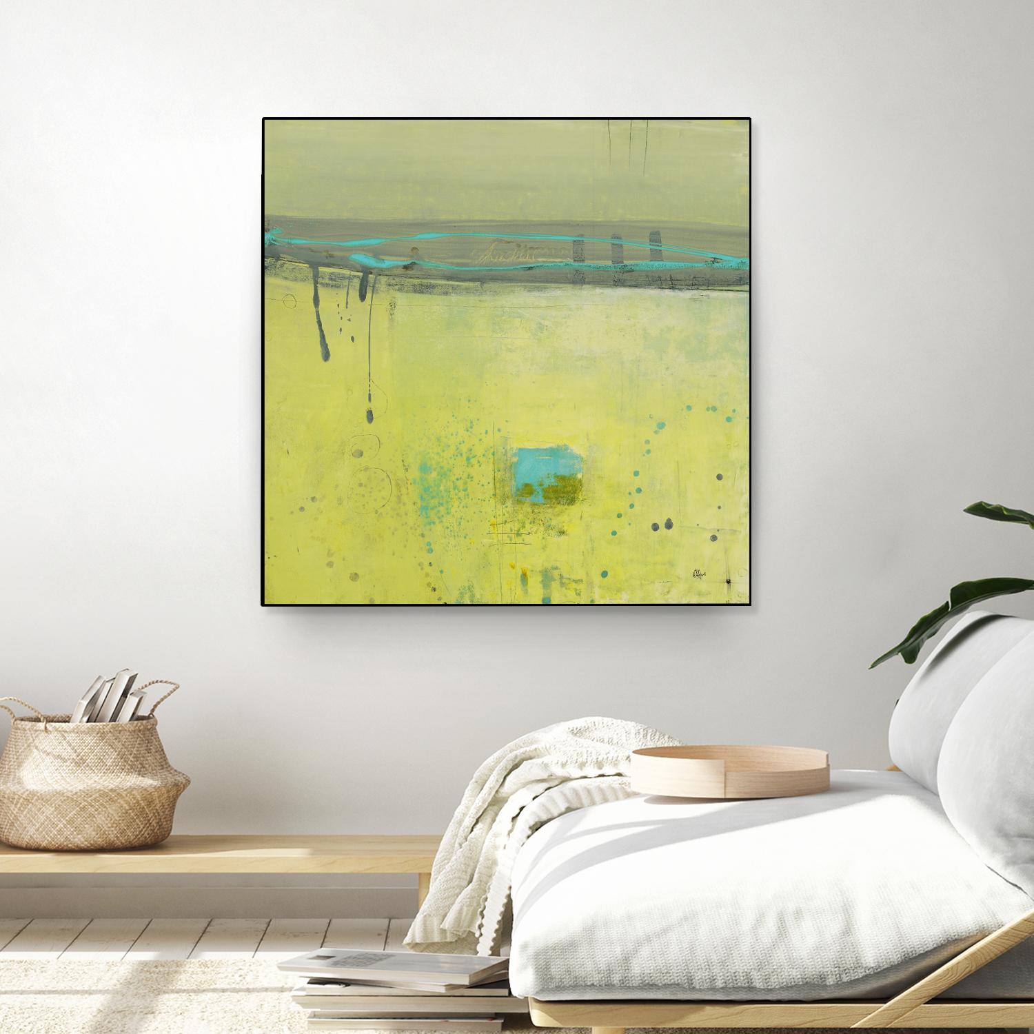 Fresh Dimensions by Lisa Ridgers on GIANT ART - turquoise abstract