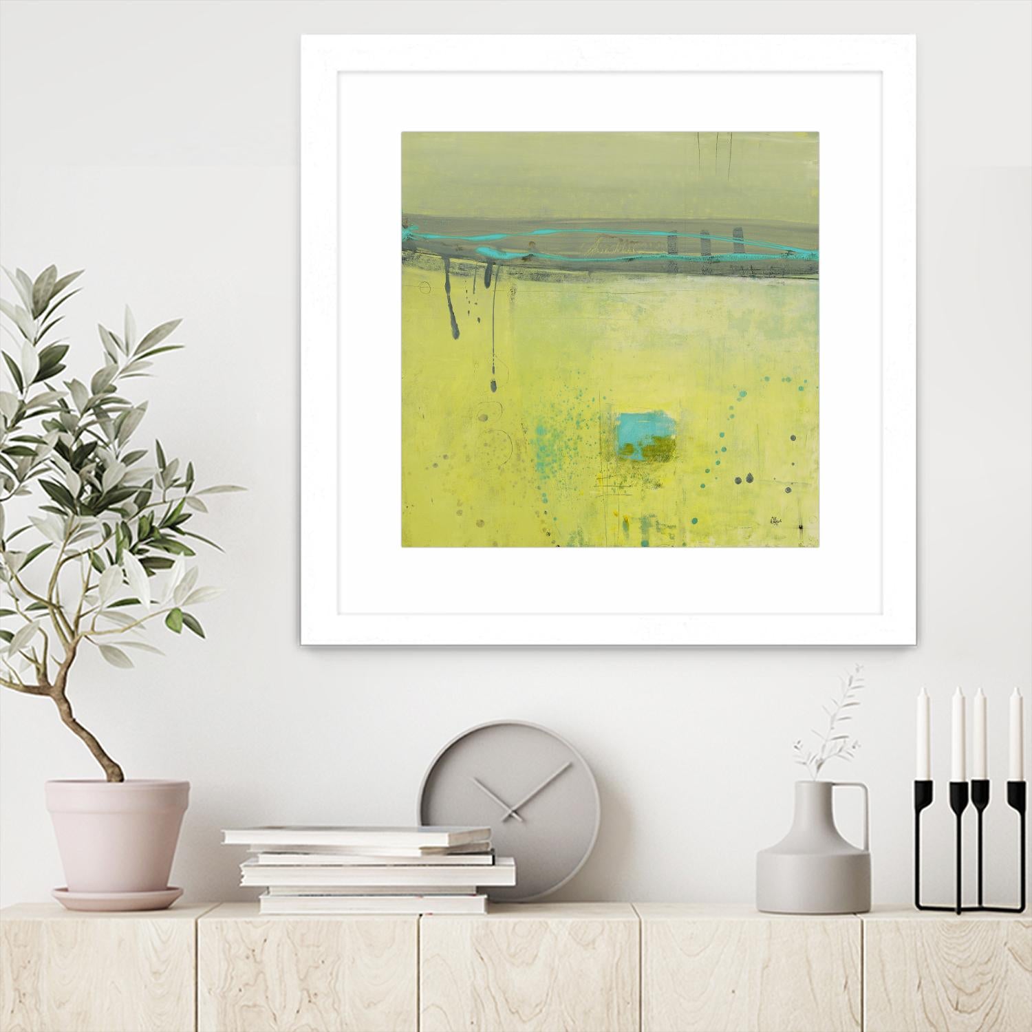 Fresh Dimensions by Lisa Ridgers on GIANT ART - turquoise abstract