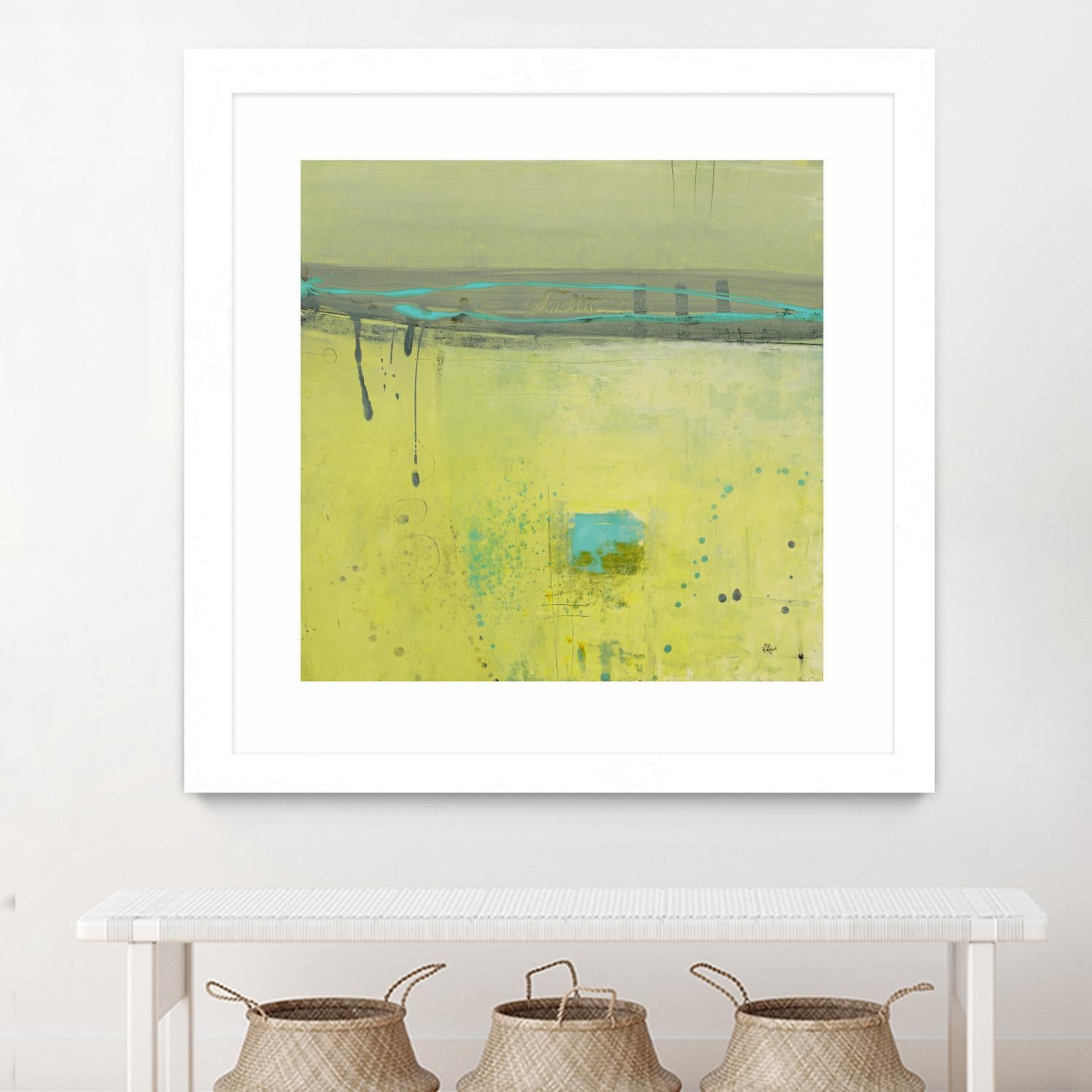 Fresh Dimensions by Lisa Ridgers on GIANT ART - turquoise abstract