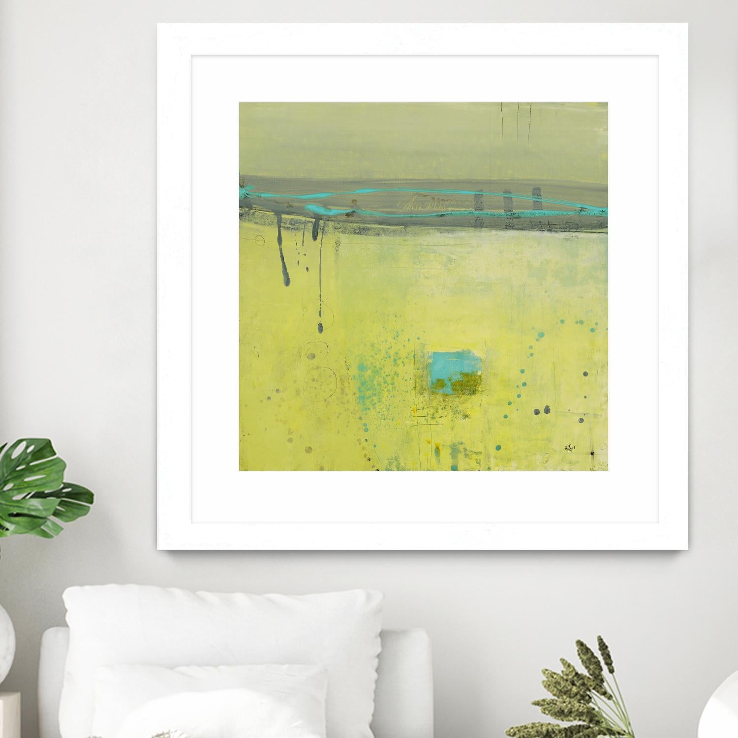 Fresh Dimensions by Lisa Ridgers on GIANT ART - turquoise abstract