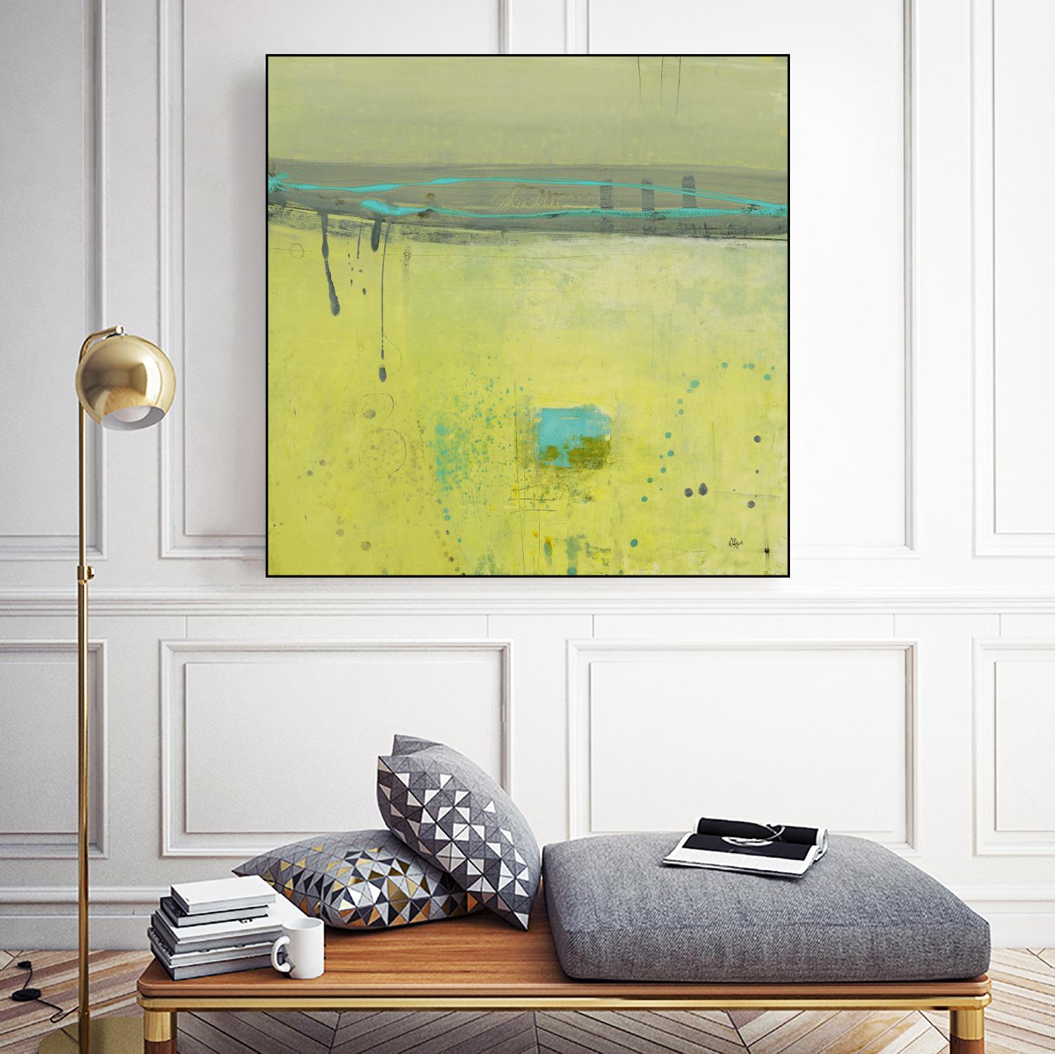 Fresh Dimensions by Lisa Ridgers on GIANT ART - turquoise abstract