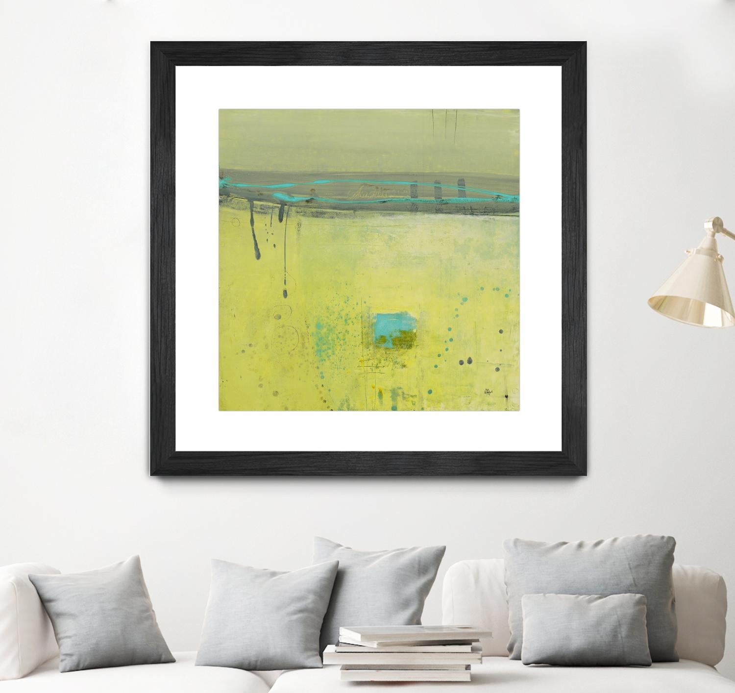 Fresh Dimensions by Lisa Ridgers on GIANT ART - turquoise abstract