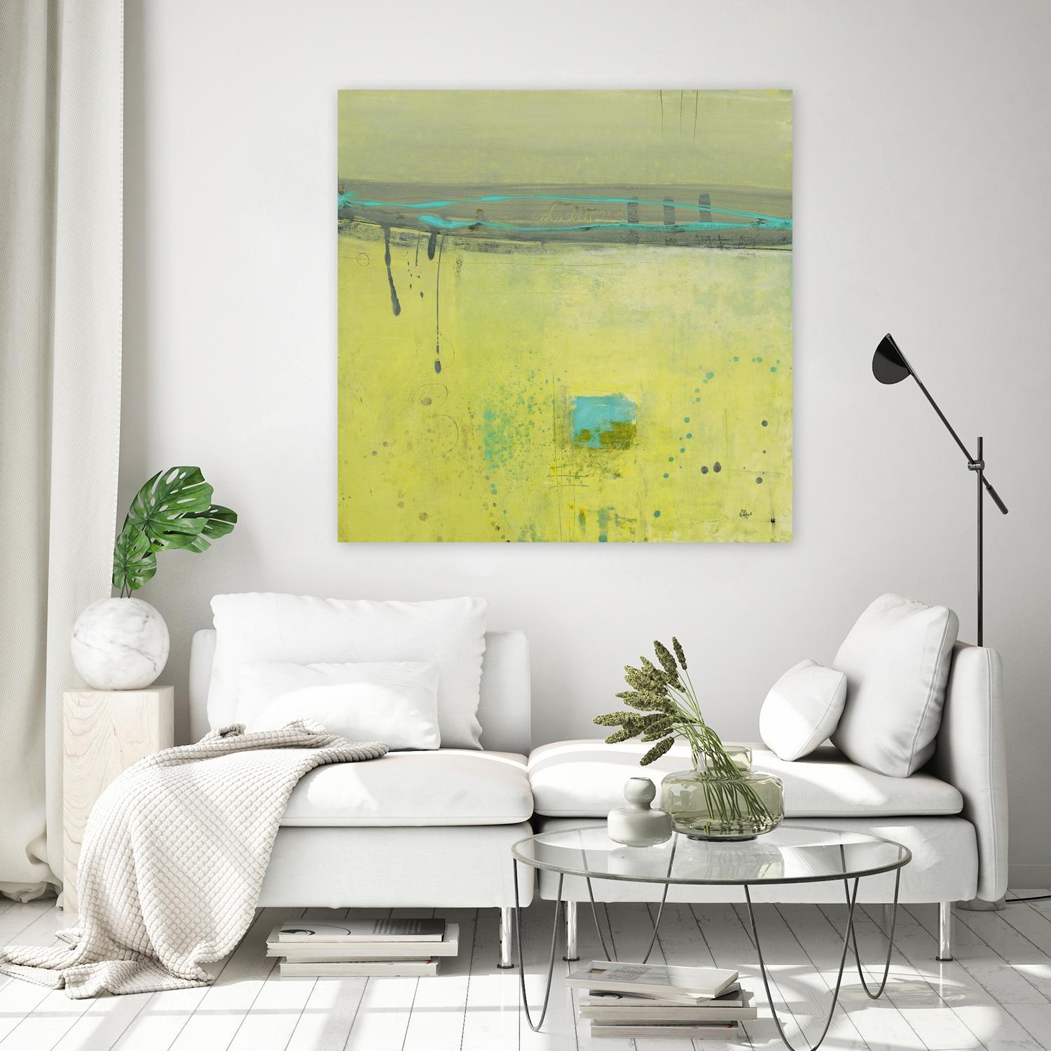 Fresh Dimensions by Lisa Ridgers on GIANT ART - turquoise abstract