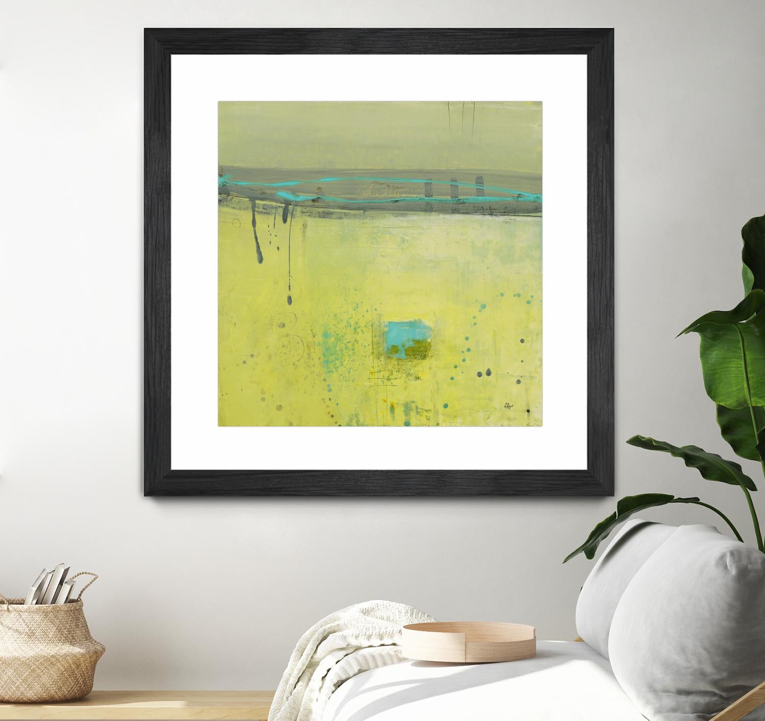 Fresh Dimensions by Lisa Ridgers on GIANT ART - turquoise abstract