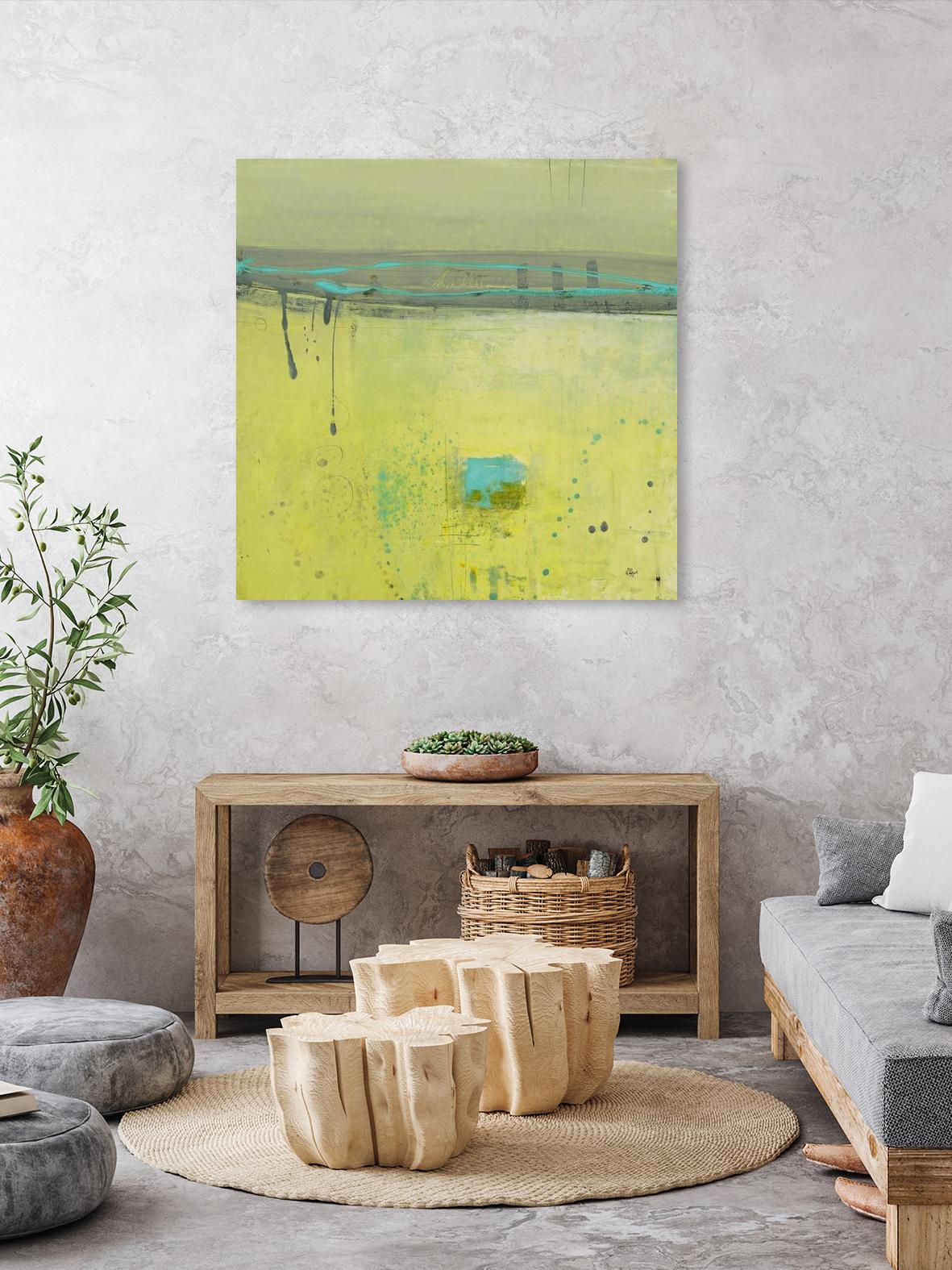 Fresh Dimensions by Lisa Ridgers on GIANT ART - turquoise abstract