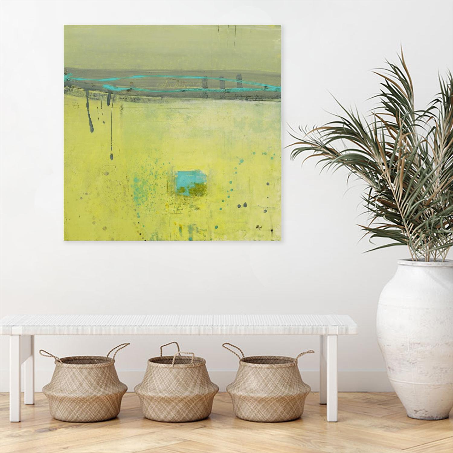 Fresh Dimensions by Lisa Ridgers on GIANT ART - turquoise abstract