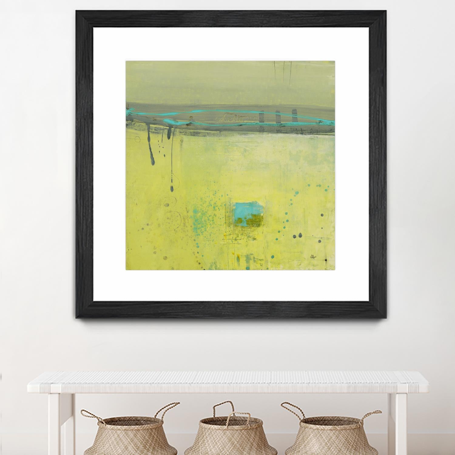 Fresh Dimensions by Lisa Ridgers on GIANT ART - turquoise abstract