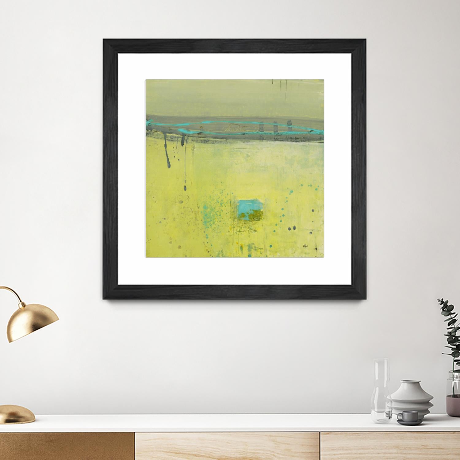 Fresh Dimensions by Lisa Ridgers on GIANT ART - turquoise abstract