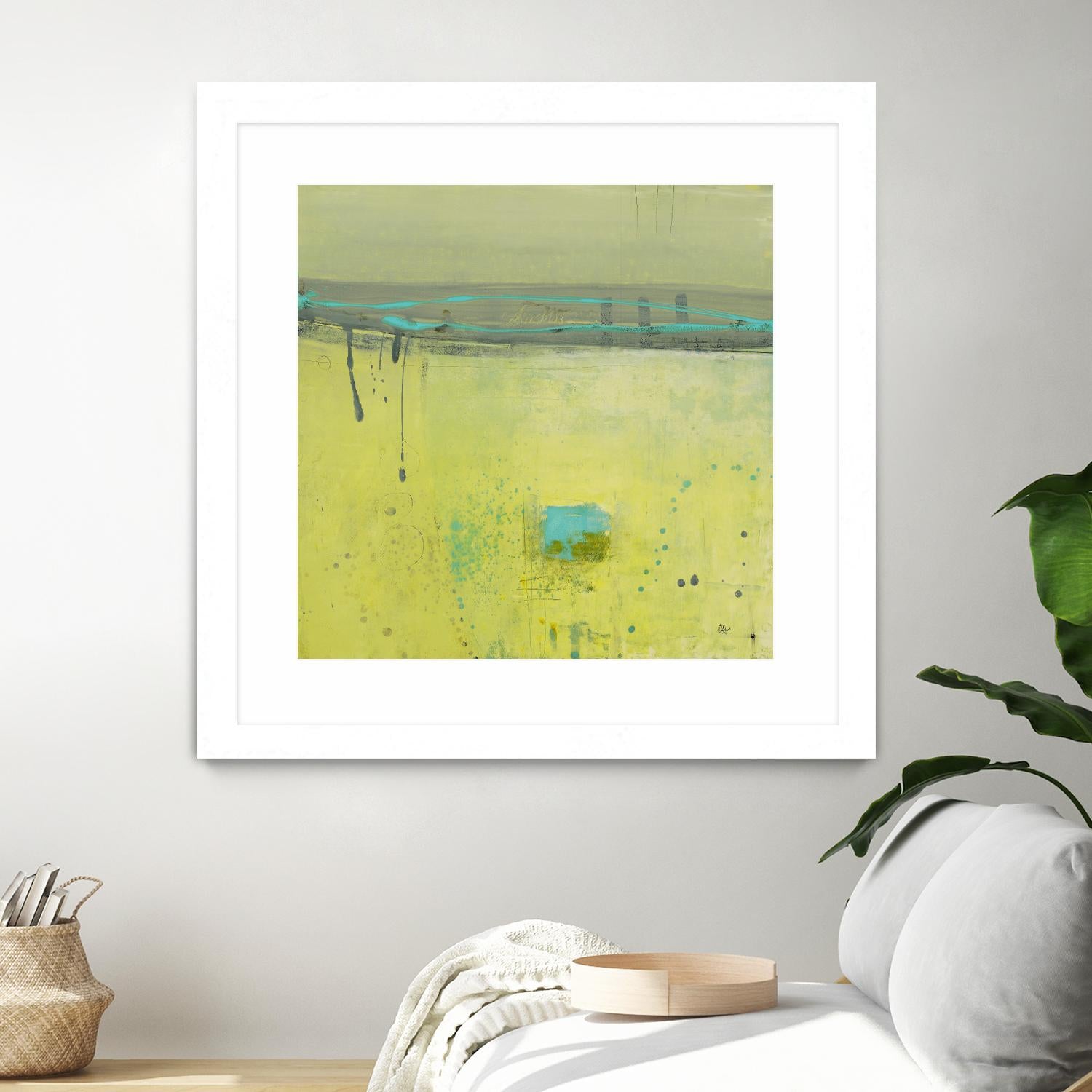 Fresh Dimensions by Lisa Ridgers on GIANT ART - turquoise abstract