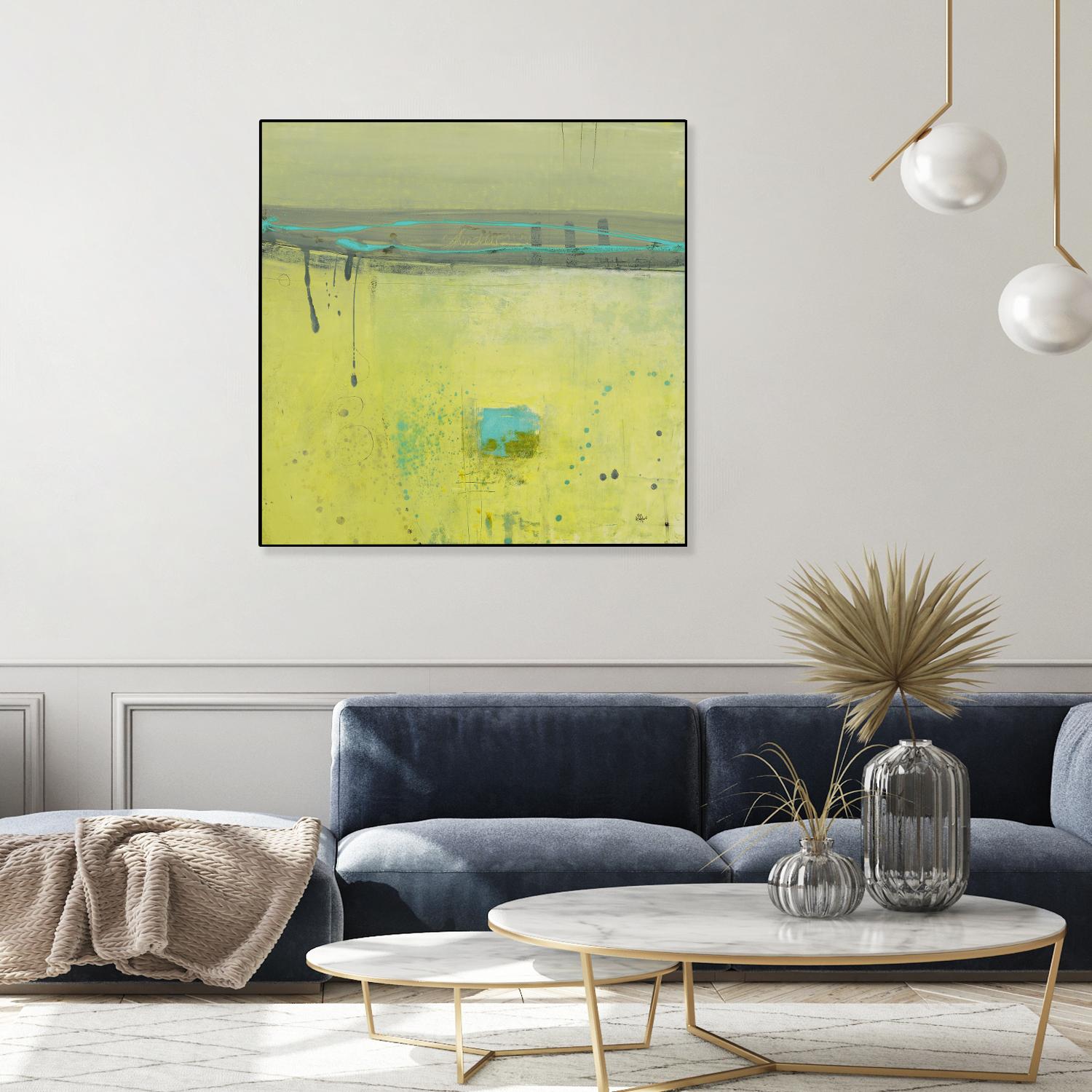 Fresh Dimensions by Lisa Ridgers on GIANT ART - turquoise abstract