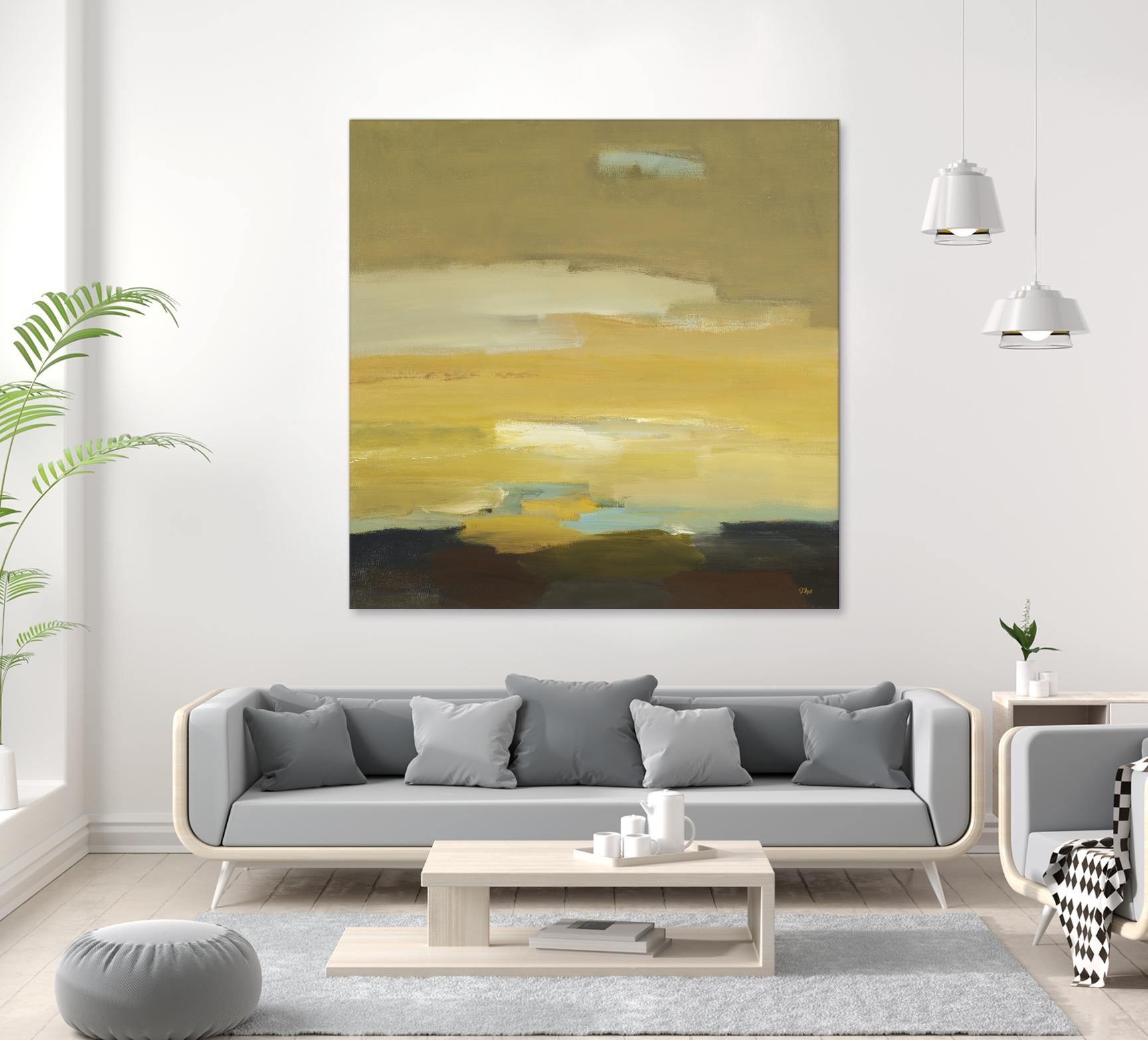 Contemporary Landscape II by Lisa Ridgers on GIANT ART - brown abstract