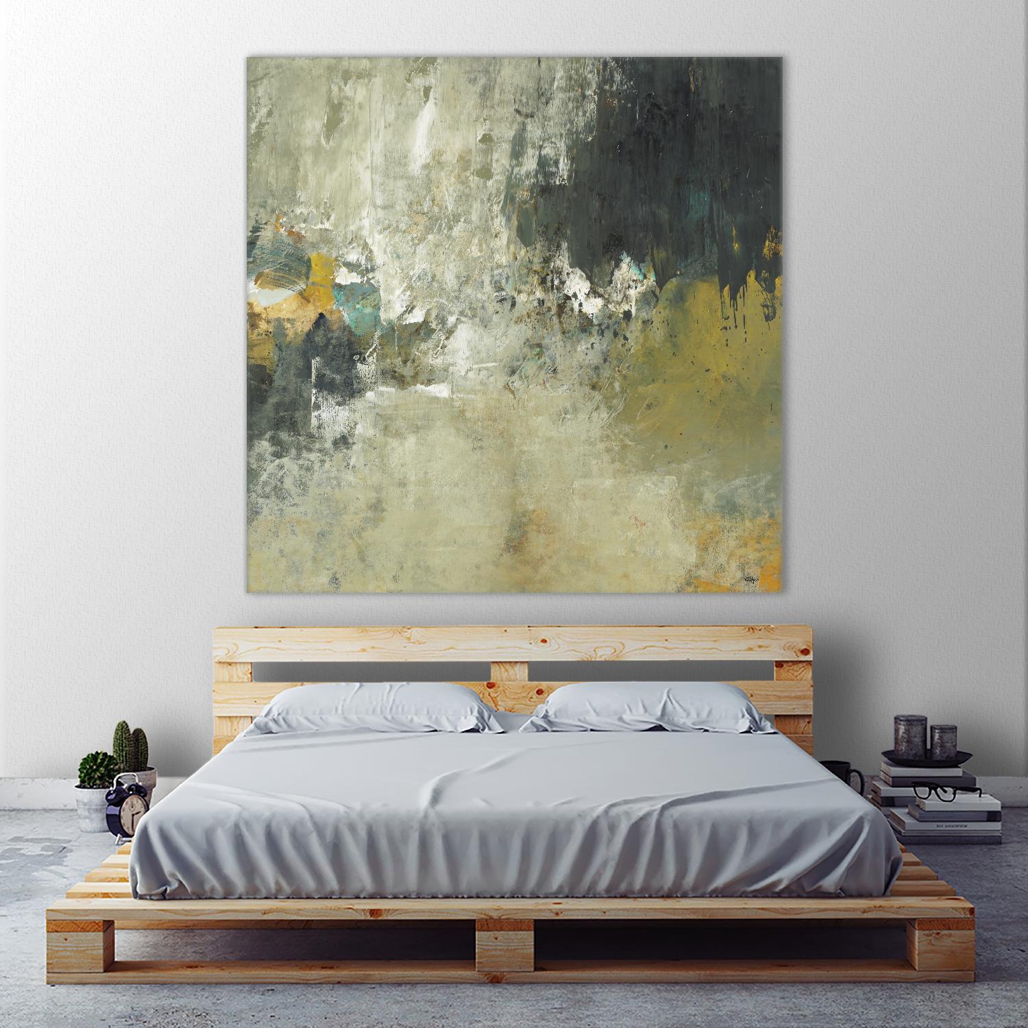 Freestyle by Lisa Ridgers on GIANT ART - beige abstract