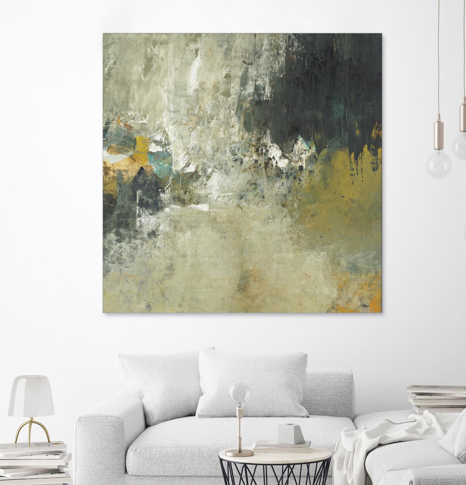 Freestyle by Lisa Ridgers on GIANT ART - beige abstract