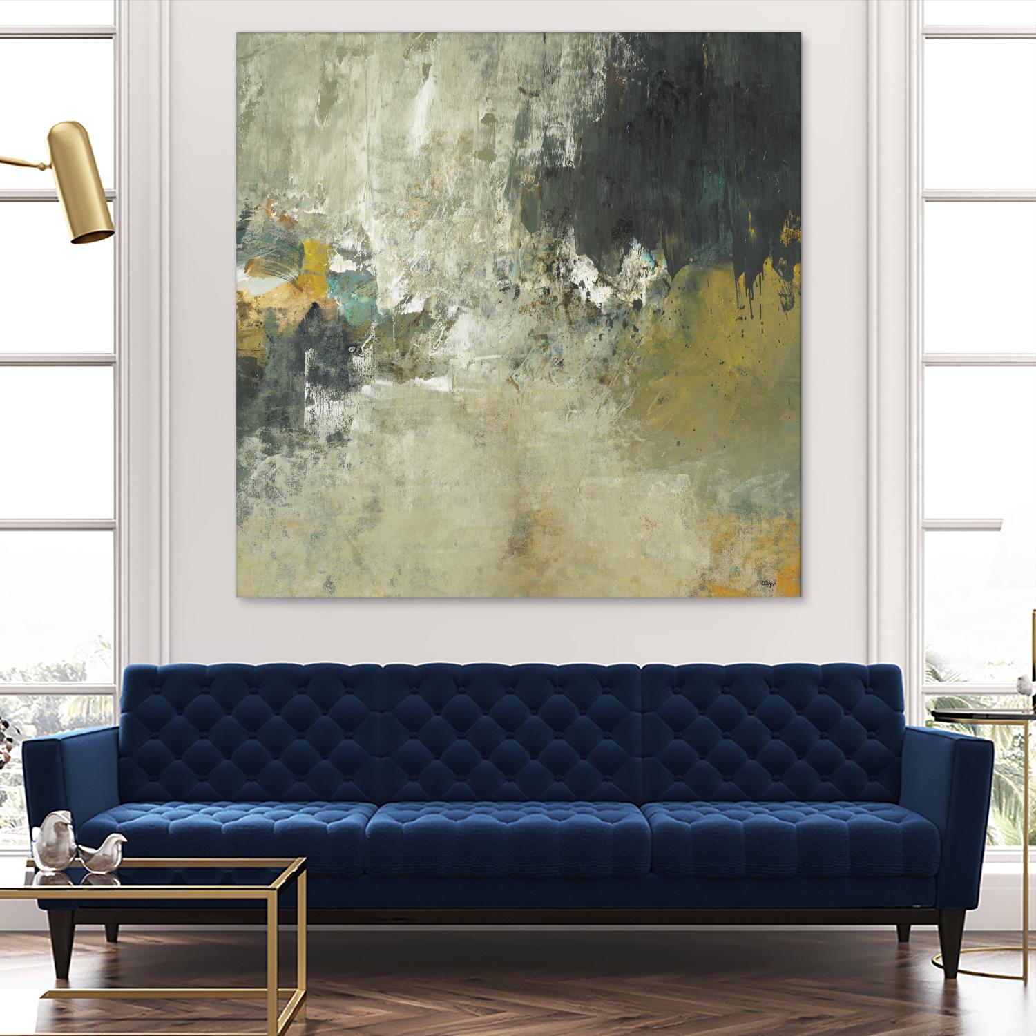 Freestyle by Lisa Ridgers on GIANT ART - beige abstract