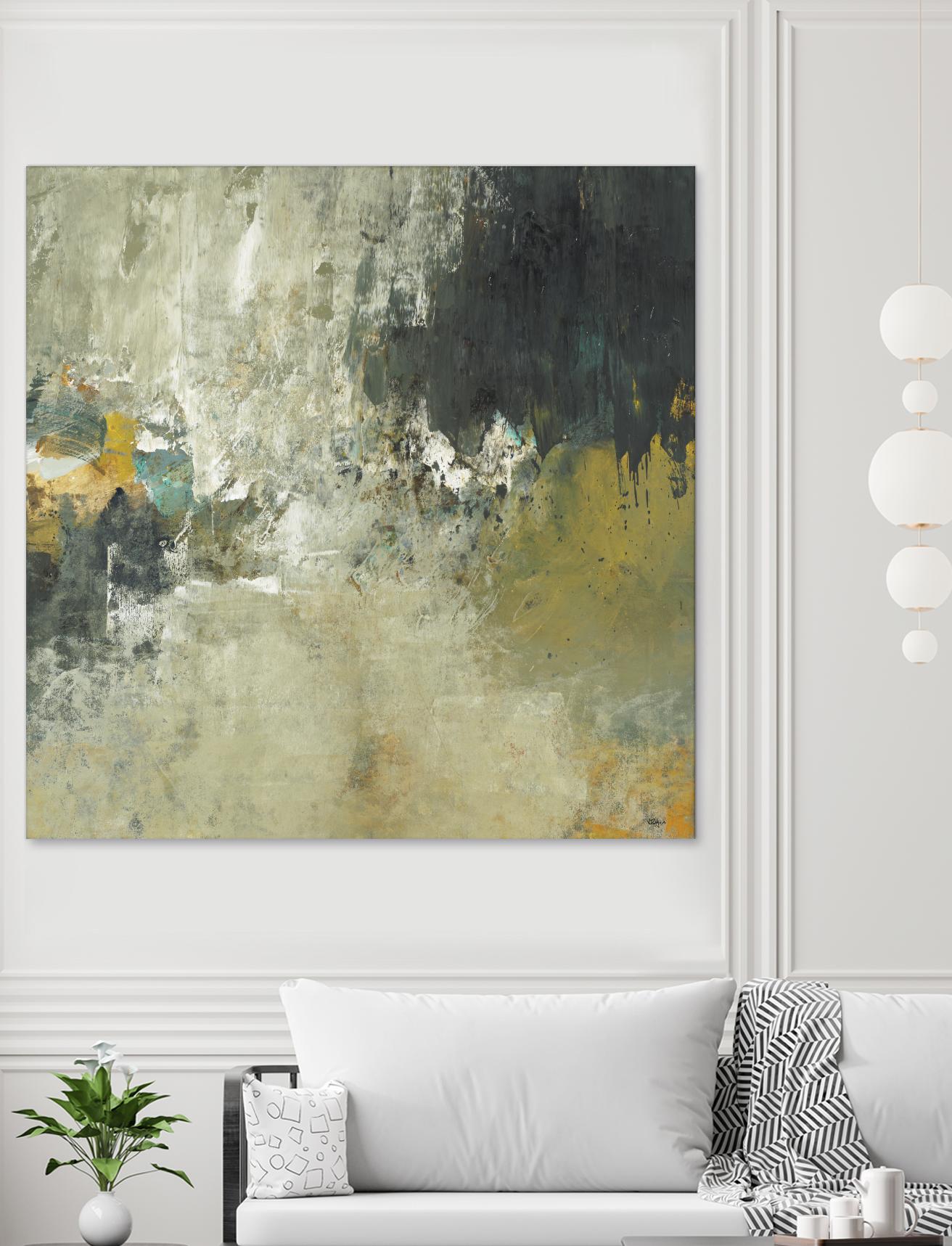 Freestyle by Lisa Ridgers on GIANT ART - beige abstract