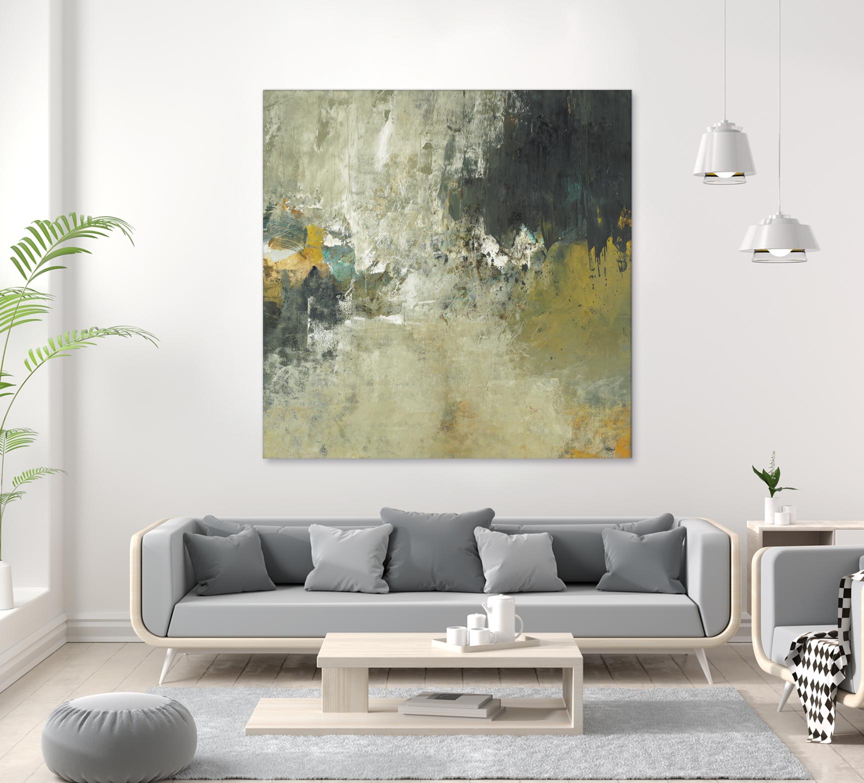 Freestyle by Lisa Ridgers on GIANT ART - beige abstract
