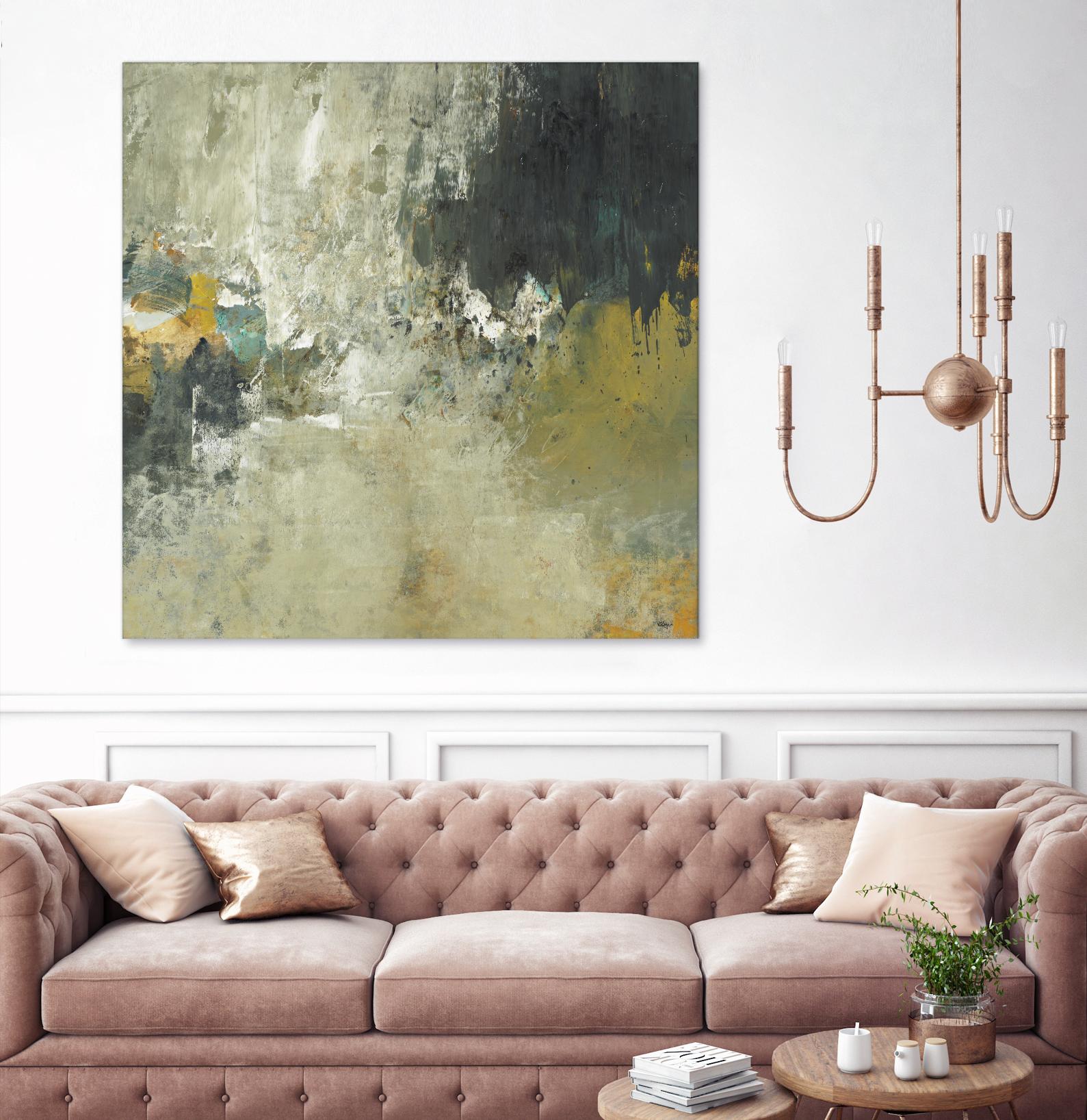 Freestyle by Lisa Ridgers on GIANT ART - beige abstract