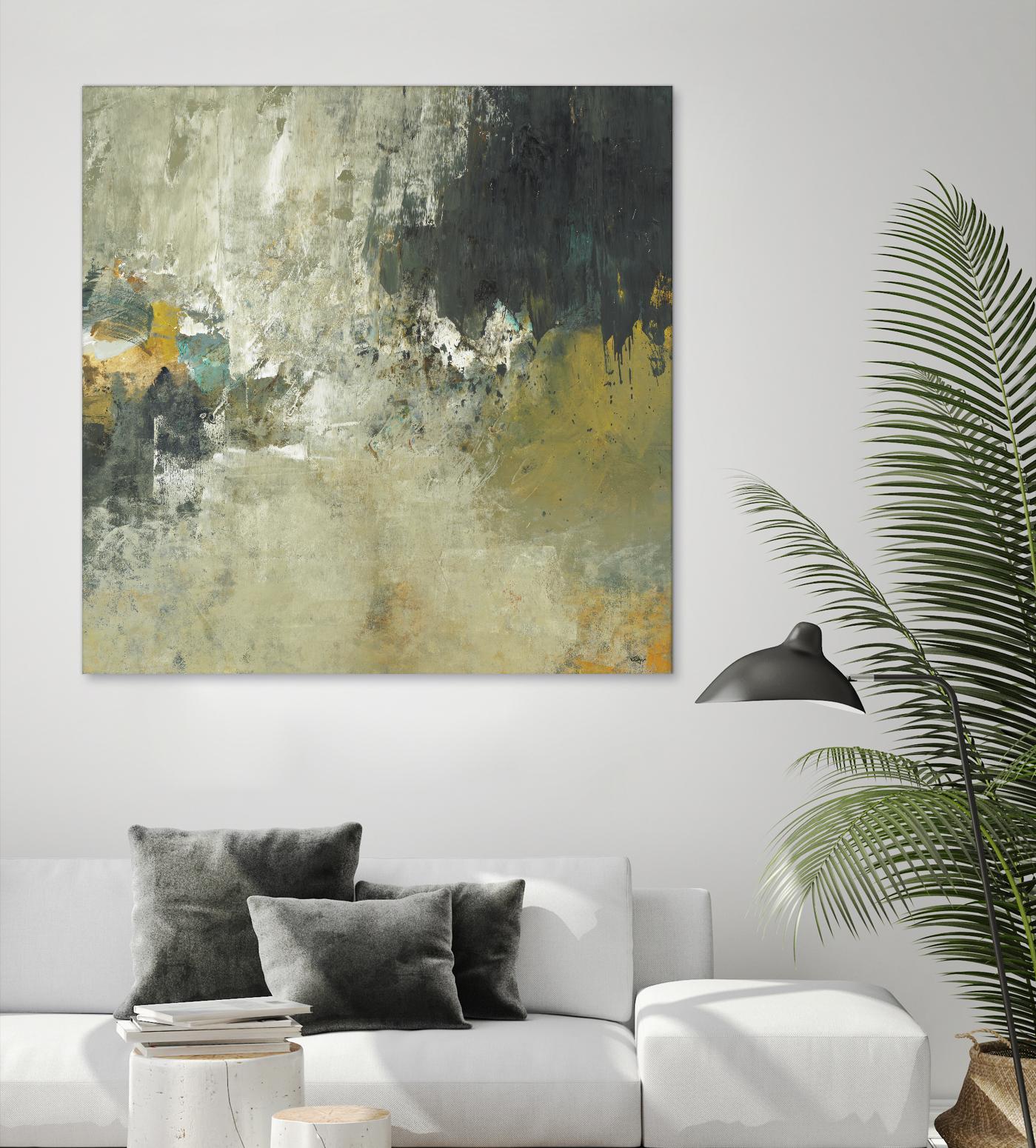 Freestyle by Lisa Ridgers on GIANT ART - beige abstract