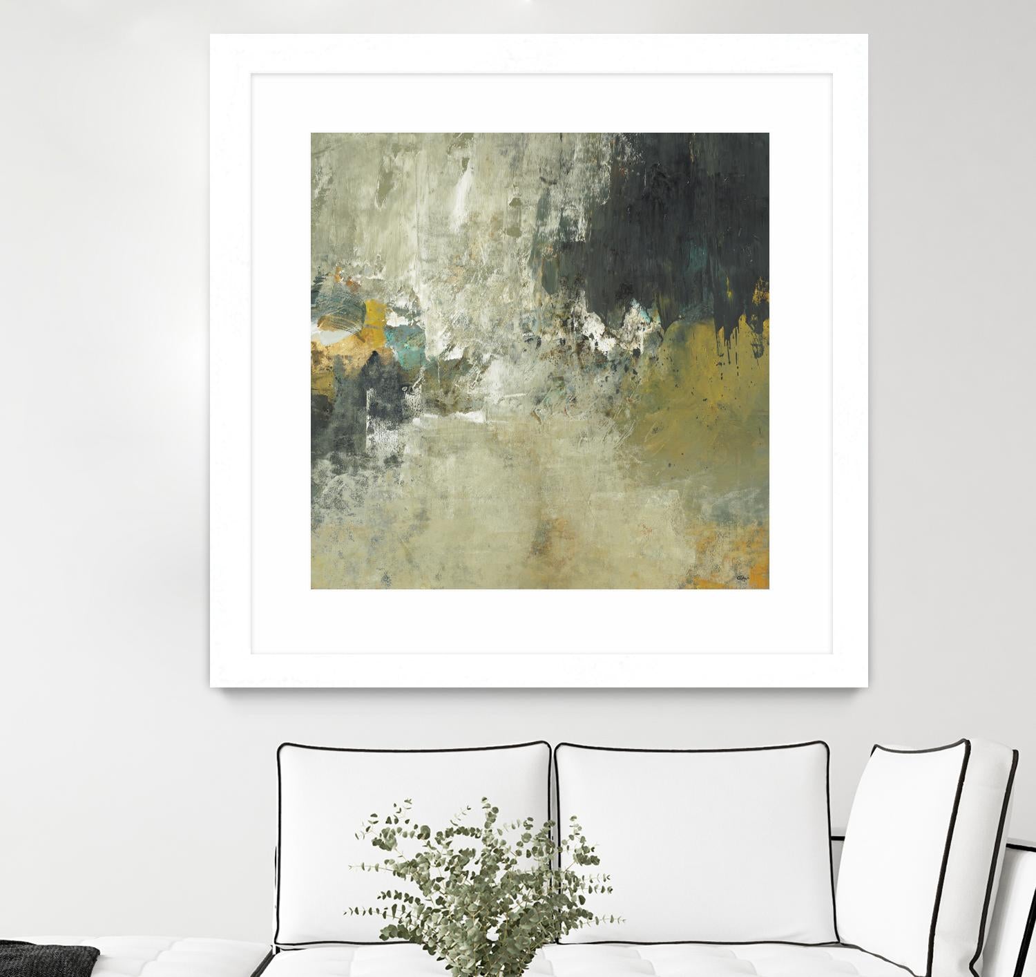 Freestyle by Lisa Ridgers on GIANT ART - beige abstract