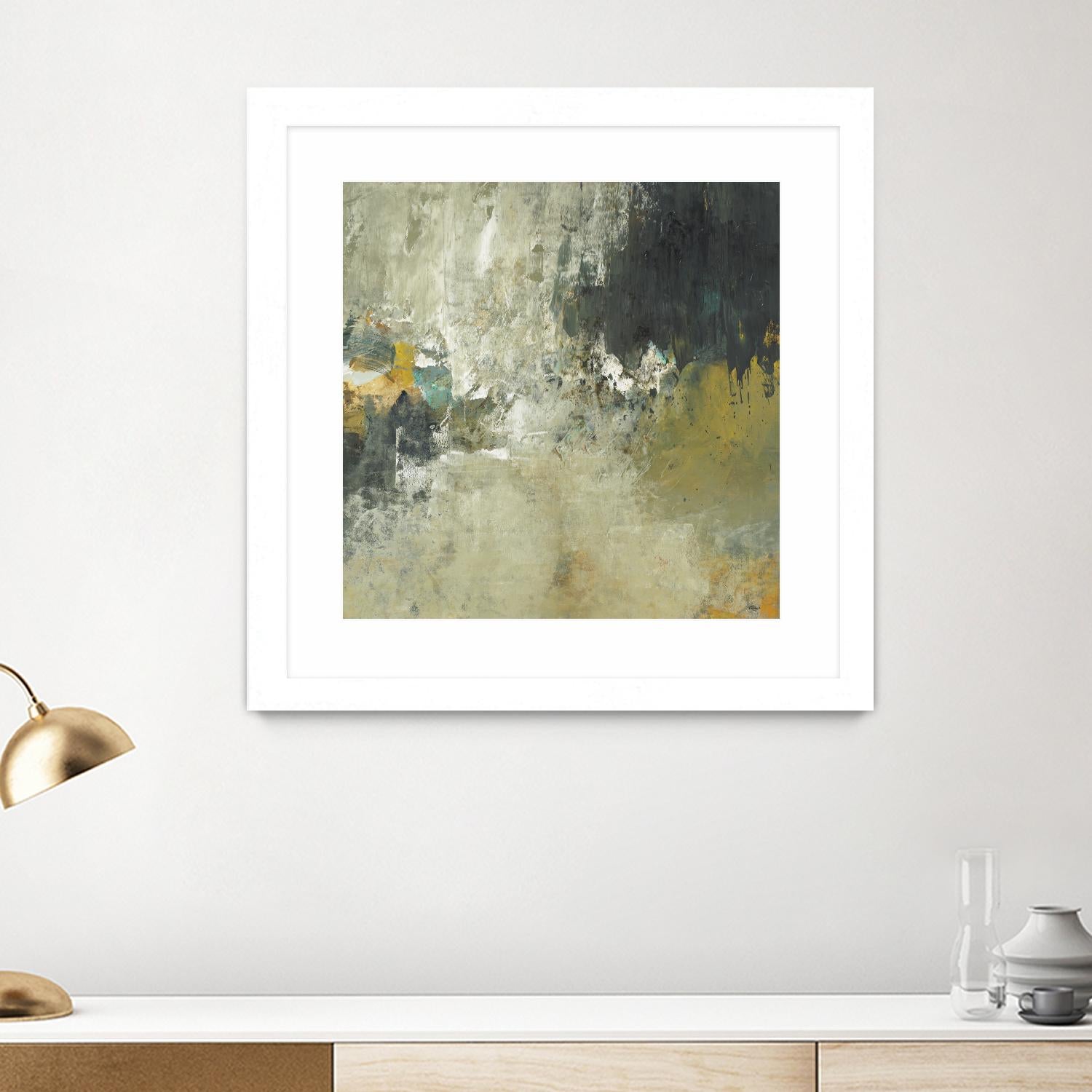 Freestyle by Lisa Ridgers on GIANT ART - beige abstract