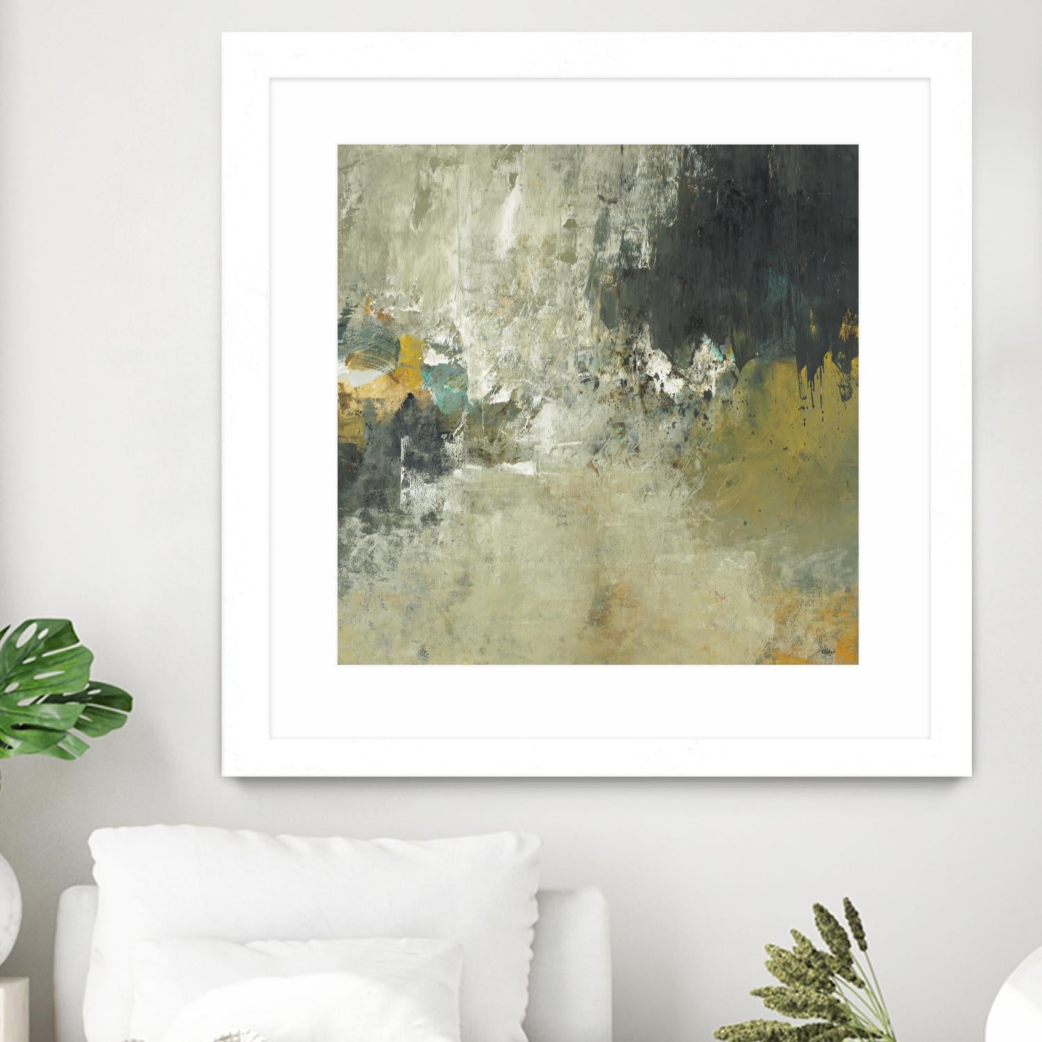 Freestyle by Lisa Ridgers on GIANT ART - beige abstract