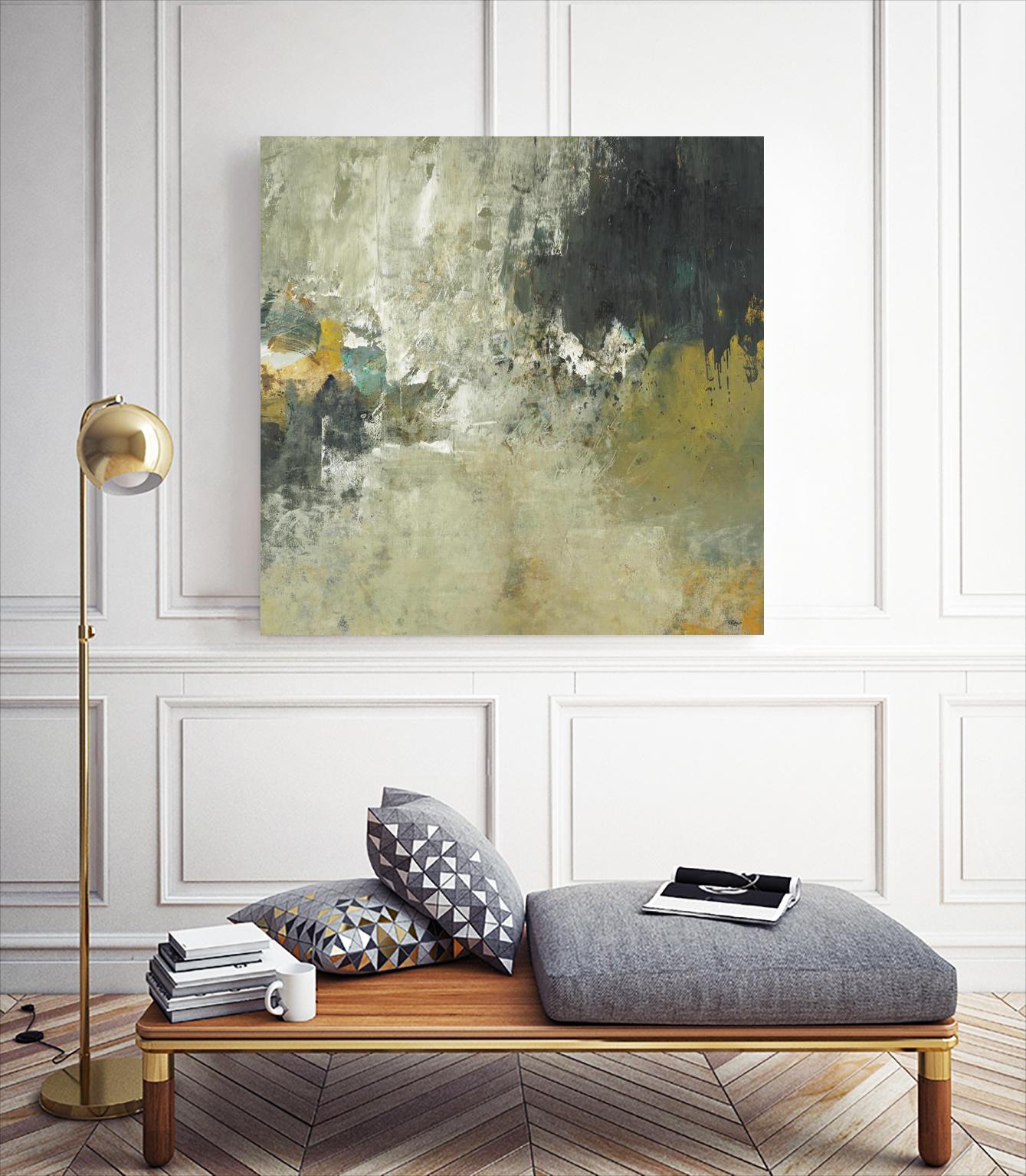 Freestyle by Lisa Ridgers on GIANT ART - beige abstract