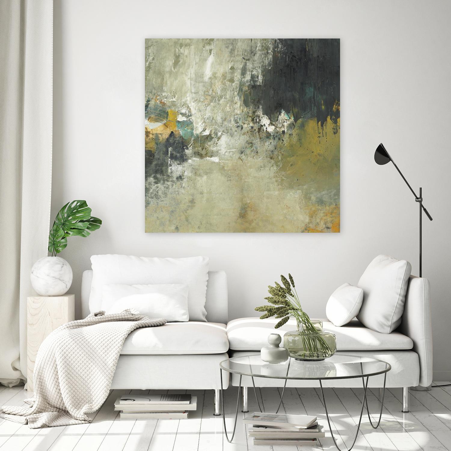 Freestyle by Lisa Ridgers on GIANT ART - beige abstract