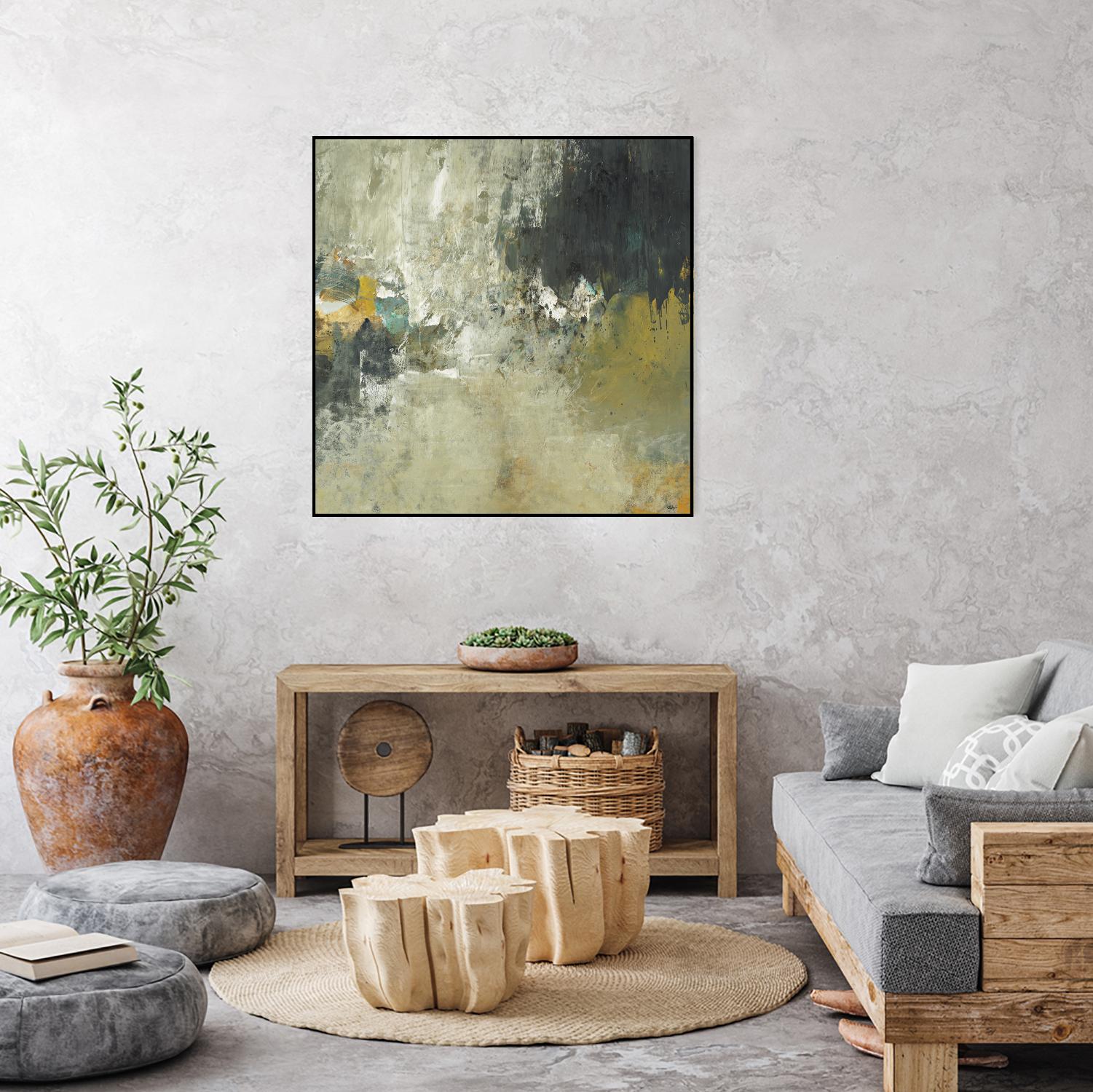 Freestyle by Lisa Ridgers on GIANT ART - beige abstract