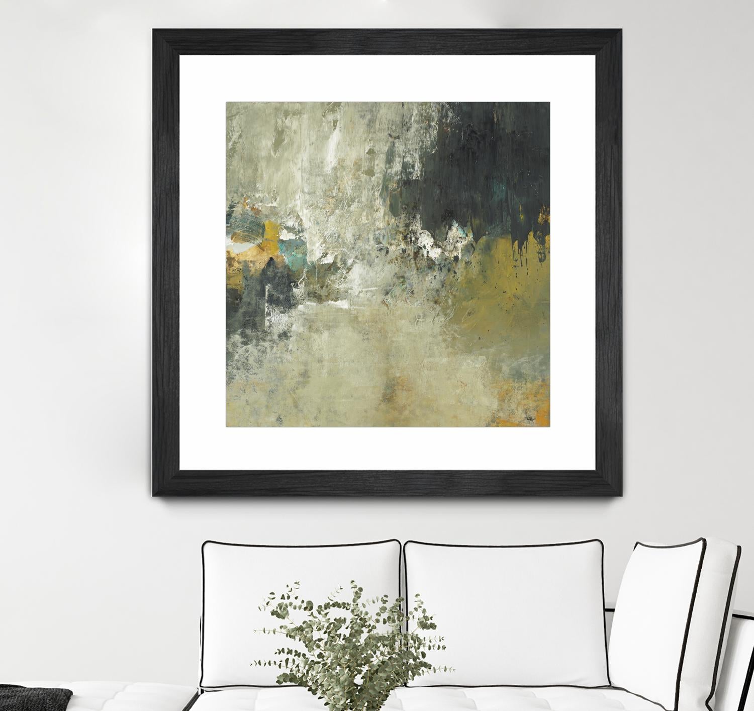 Freestyle by Lisa Ridgers on GIANT ART - beige abstract