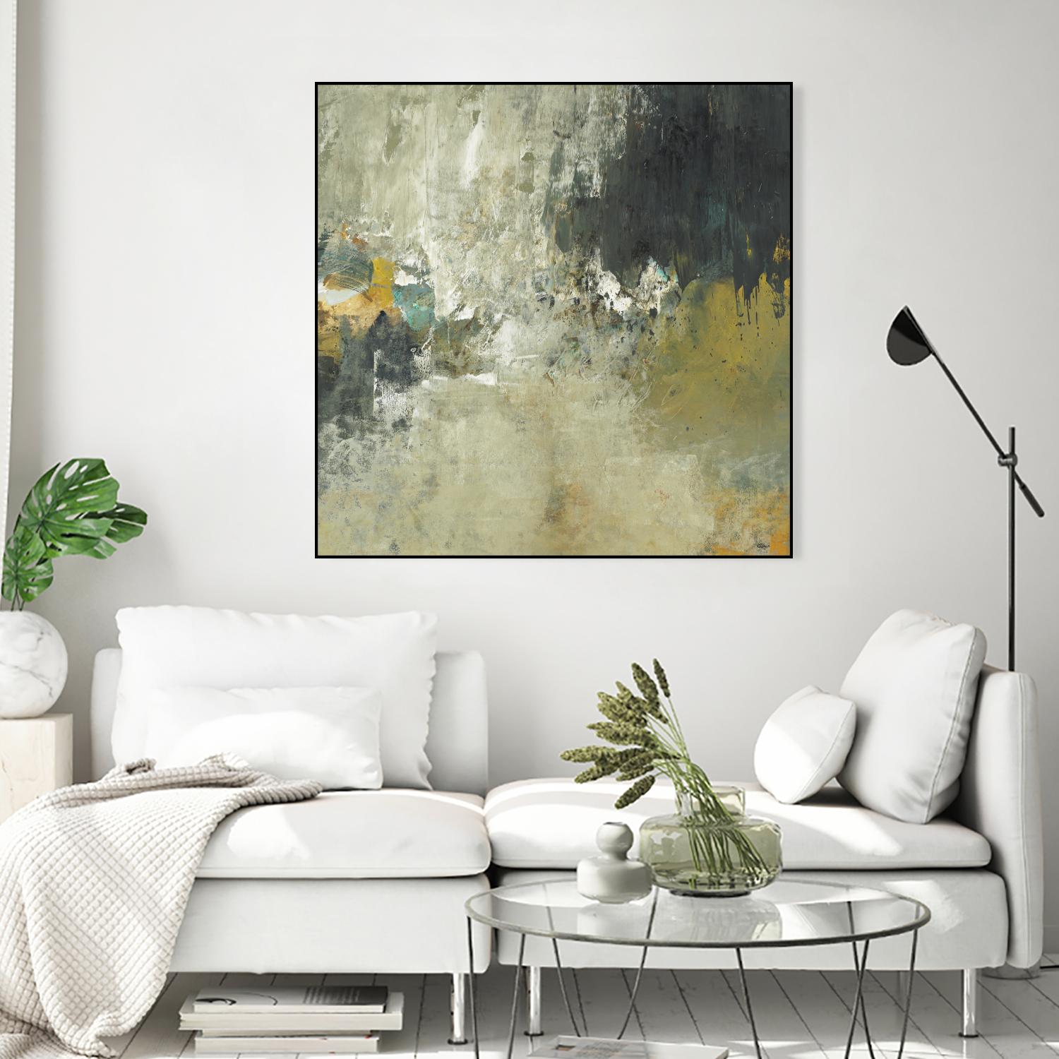 Freestyle by Lisa Ridgers on GIANT ART - beige abstract