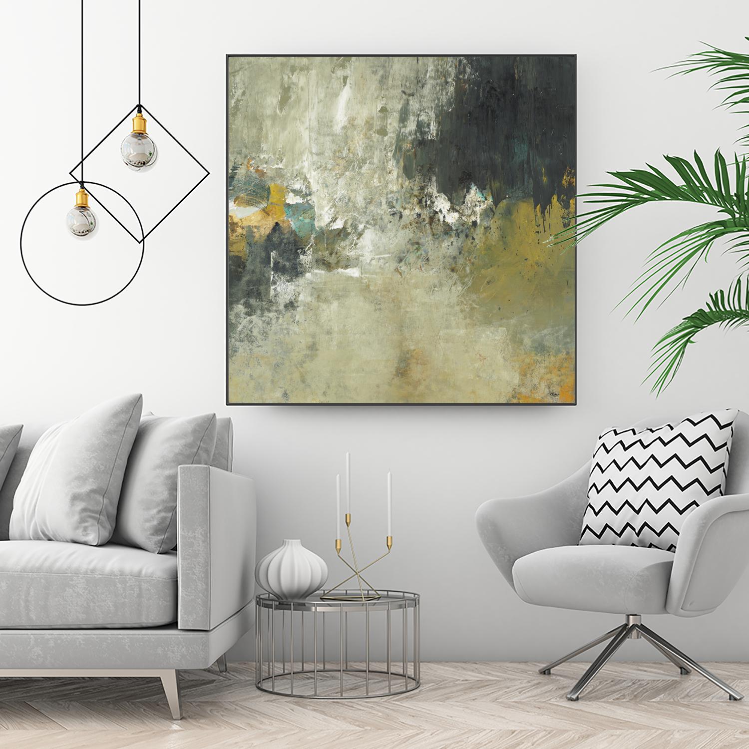 Freestyle by Lisa Ridgers on GIANT ART - beige abstract