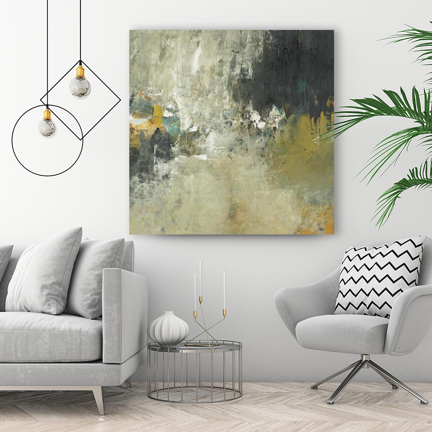 Freestyle by Lisa Ridgers on GIANT ART - beige abstract