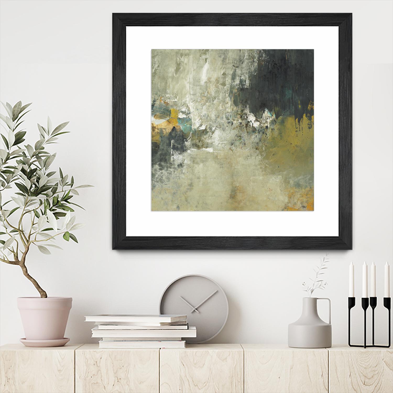 Freestyle by Lisa Ridgers on GIANT ART - beige abstract